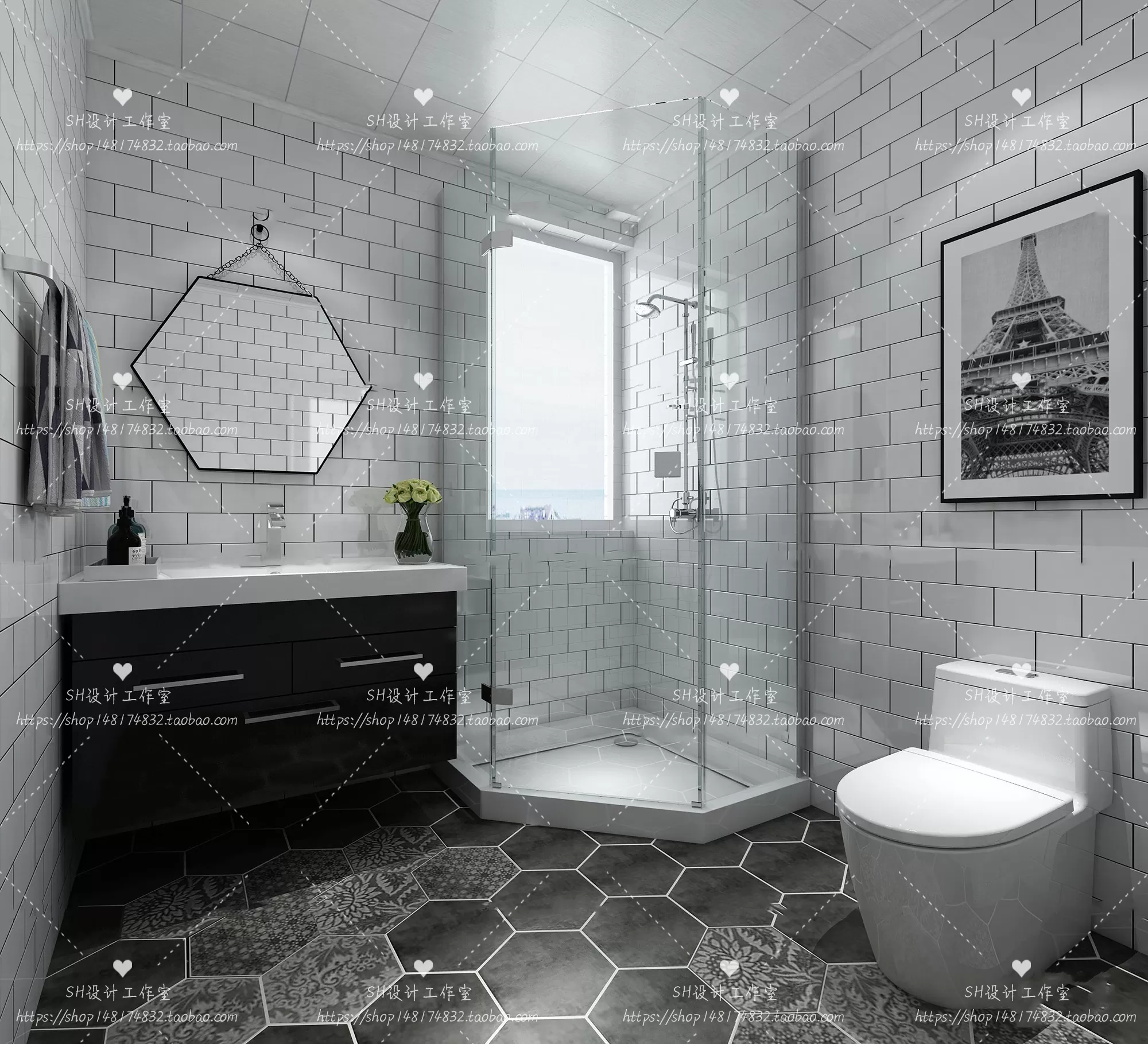 BATHROOM 3D SCENES – VRAY RENDER – 19 BATHROOM 3D SCENES – VRAY RENDER – 19