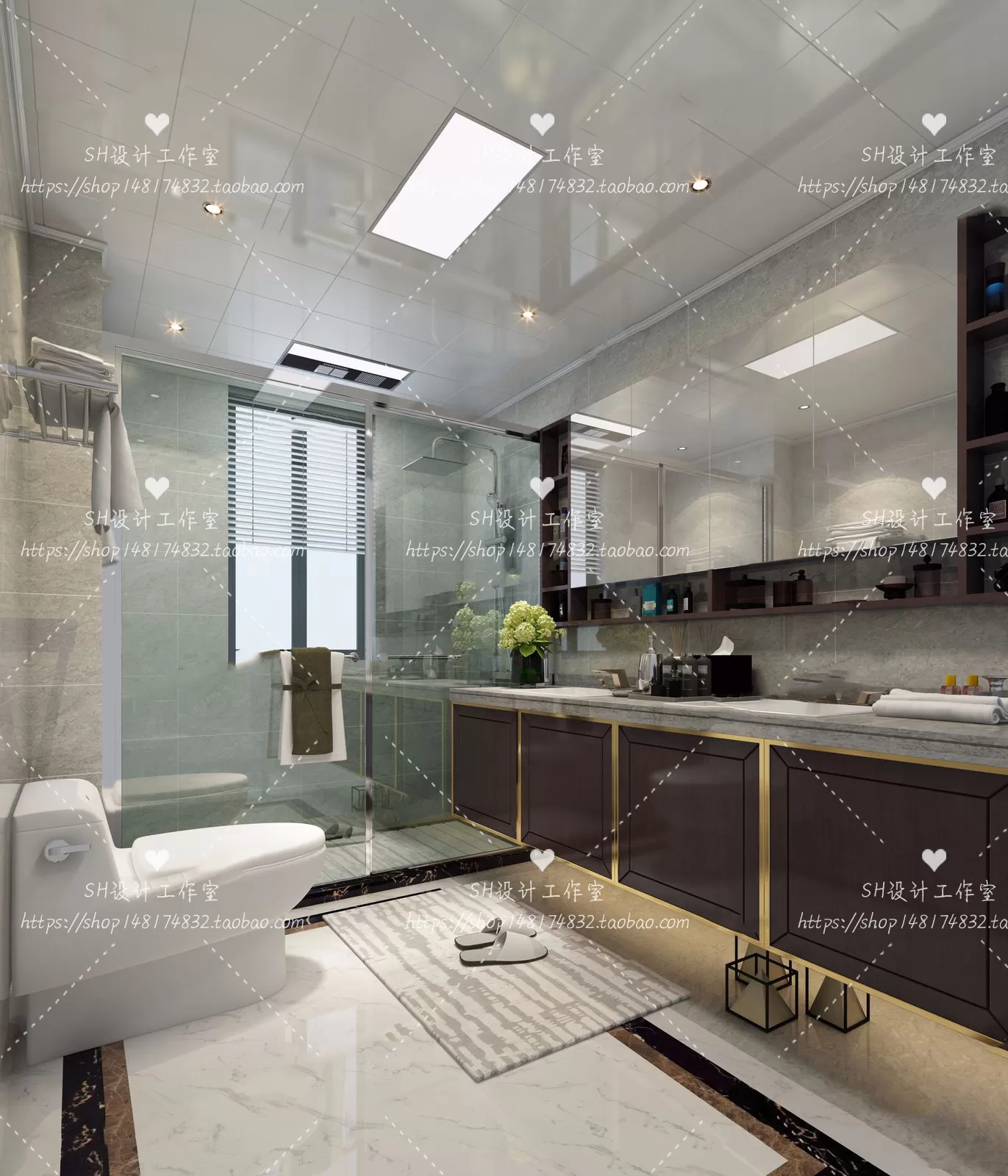 BATHROOM 3D SCENES – VRAY RENDER – 21 BATHROOM 3D SCENES – VRAY RENDER – 21