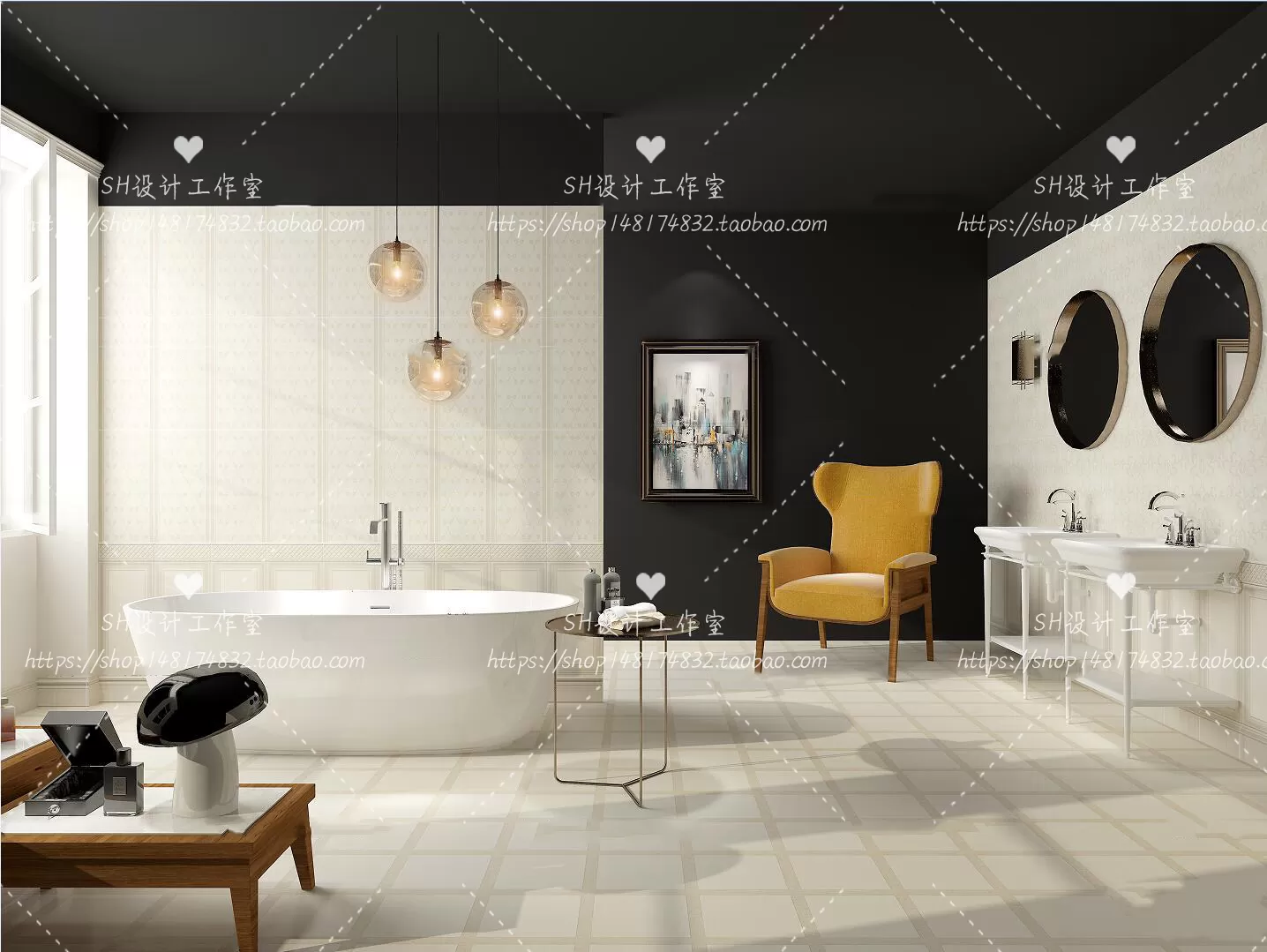 BATHROOM 3D SCENES – VRAY RENDER – 29 BATHROOM 3D SCENES – VRAY RENDER – 29