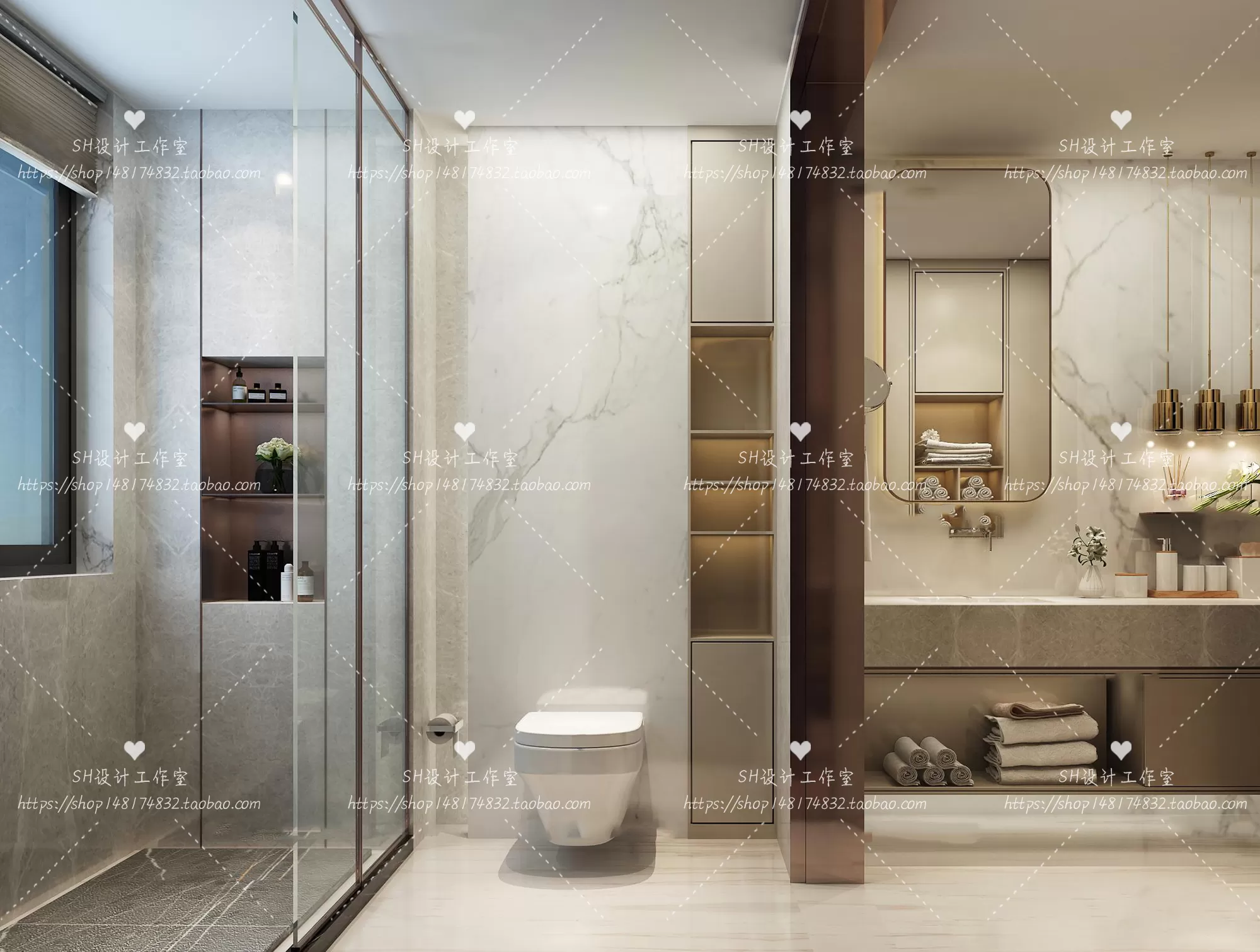 BATHROOM 3D SCENES – VRAY RENDER – 30 BATHROOM 3D SCENES – VRAY RENDER – 30