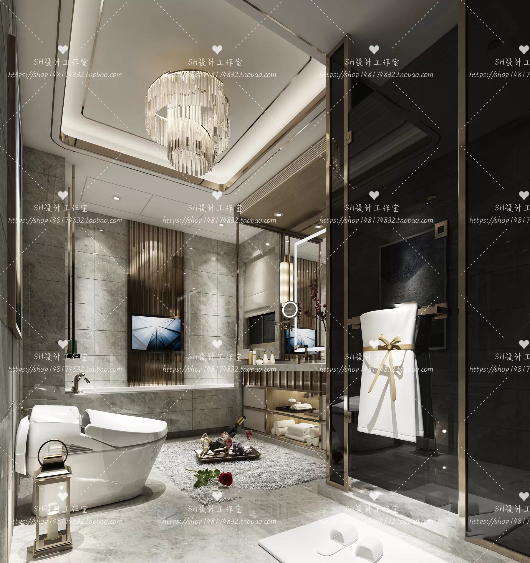 BATHROOM 3D SCENES – VRAY RENDER – 31 BATHROOM 3D SCENES – VRAY RENDER – 31
