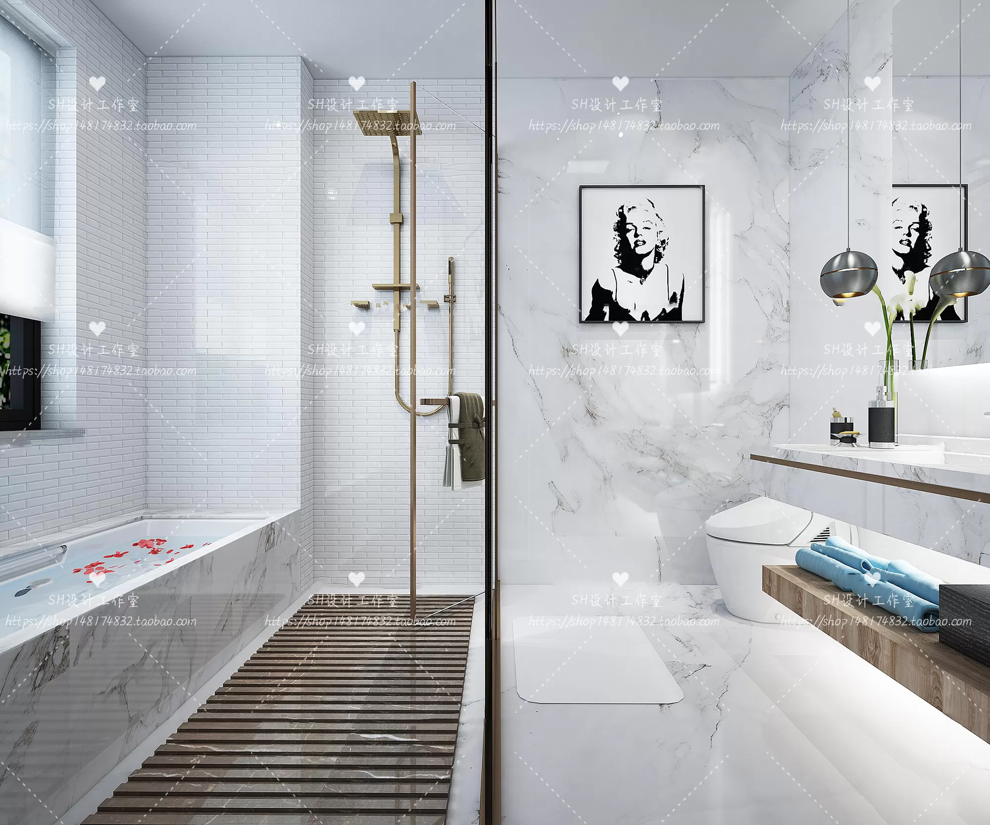 BATHROOM 3D SCENES – VRAY RENDER – 37 BATHROOM 3D SCENES – VRAY RENDER – 37