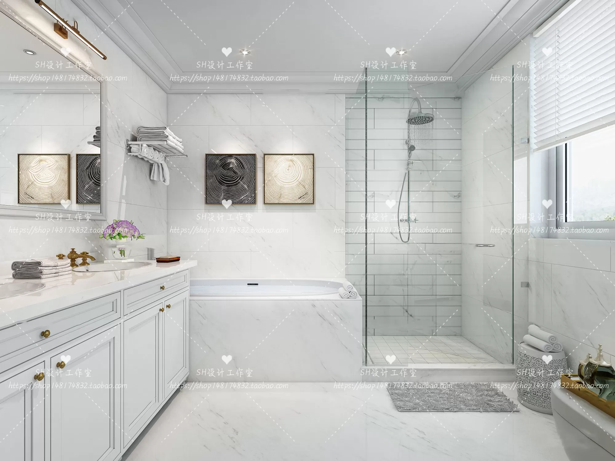 BATHROOM 3D SCENES – VRAY RENDER – 38 BATHROOM 3D SCENES – VRAY RENDER – 38