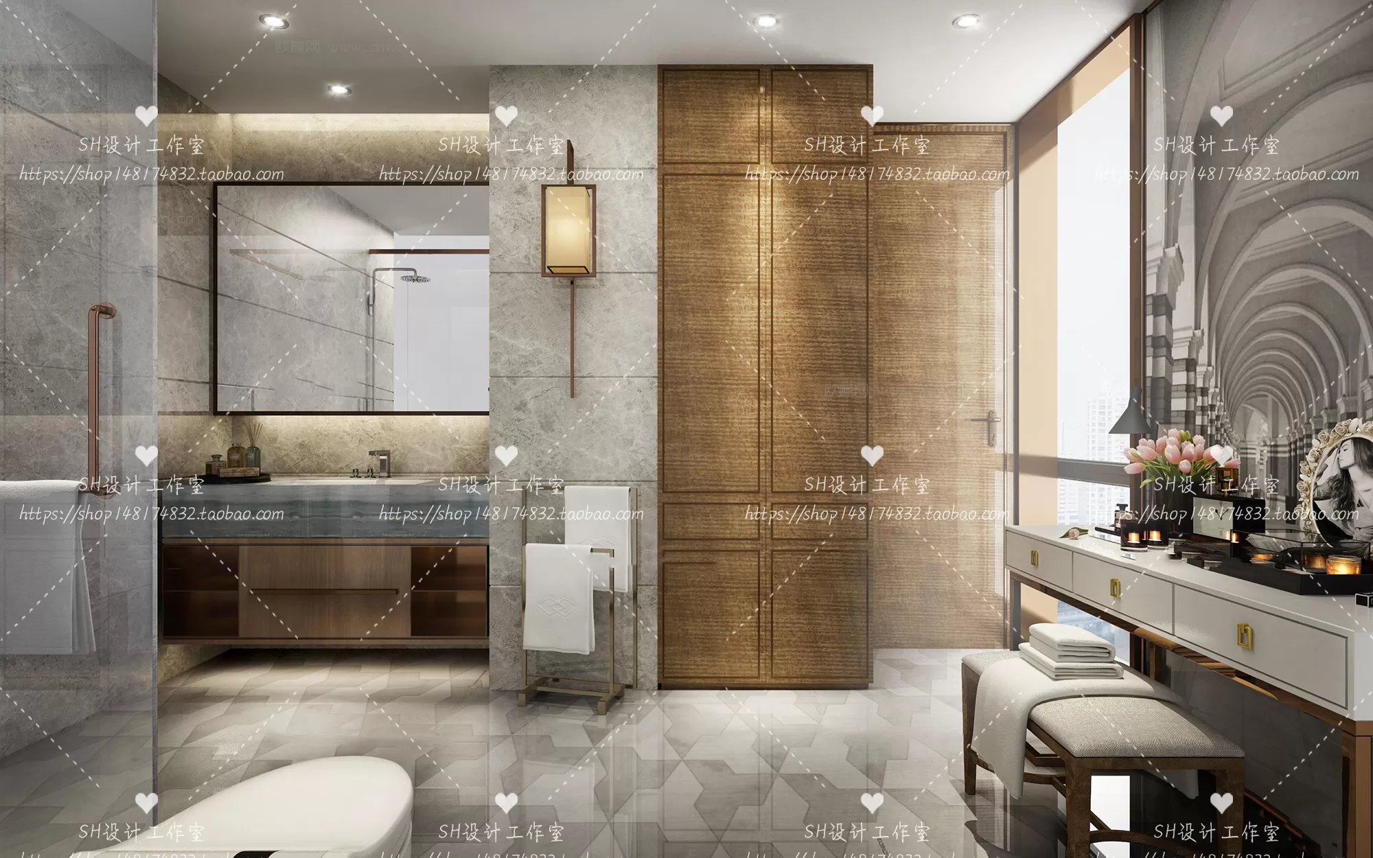 BATHROOM 3D SCENES – VRAY RENDER – 40 BATHROOM 3D SCENES – VRAY RENDER – 40