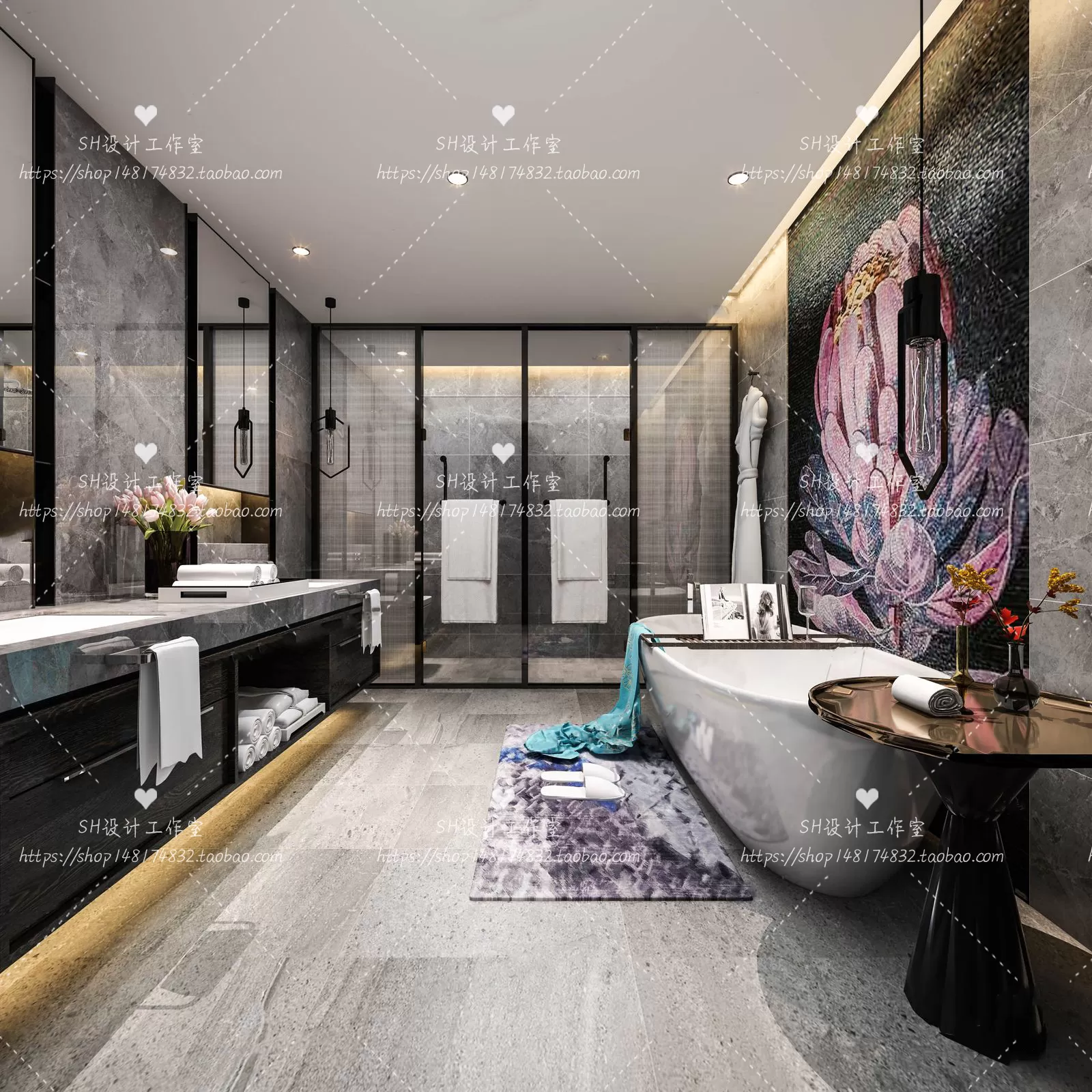 BATHROOM 3D SCENES – VRAY RENDER – 43 BATHROOM 3D SCENES – VRAY RENDER – 43