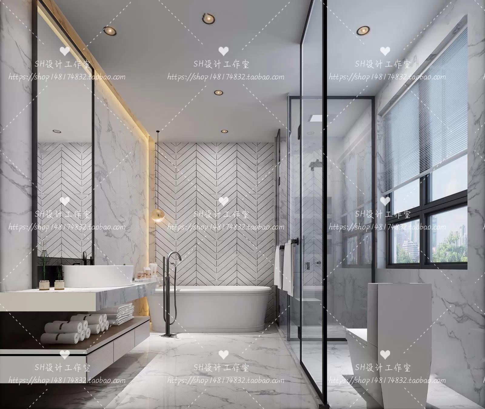 BATHROOM 3D SCENES – VRAY RENDER – 46 BATHROOM 3D SCENES – VRAY RENDER – 46