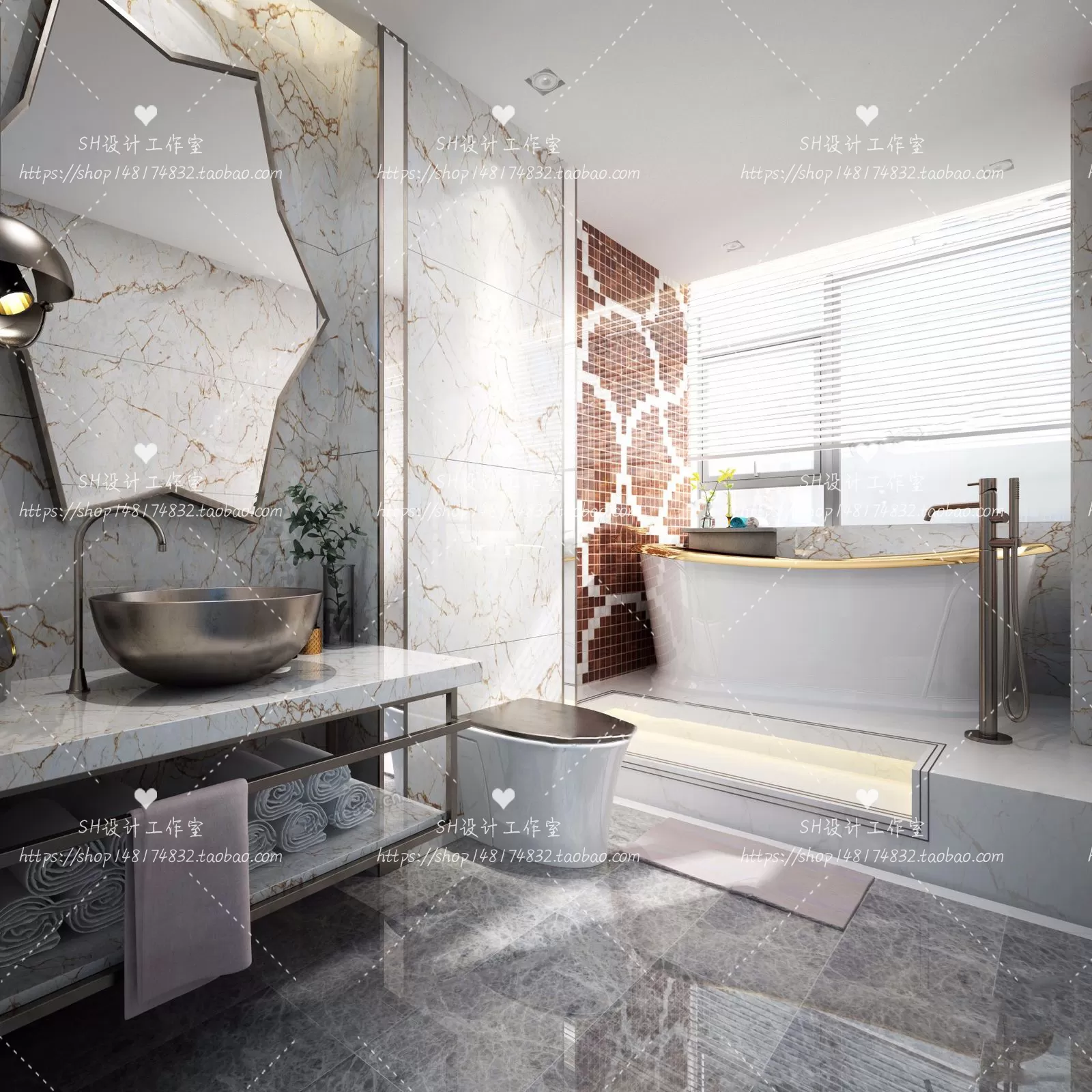 BATHROOM 3D SCENES – VRAY RENDER – 47 BATHROOM 3D SCENES – VRAY RENDER – 47