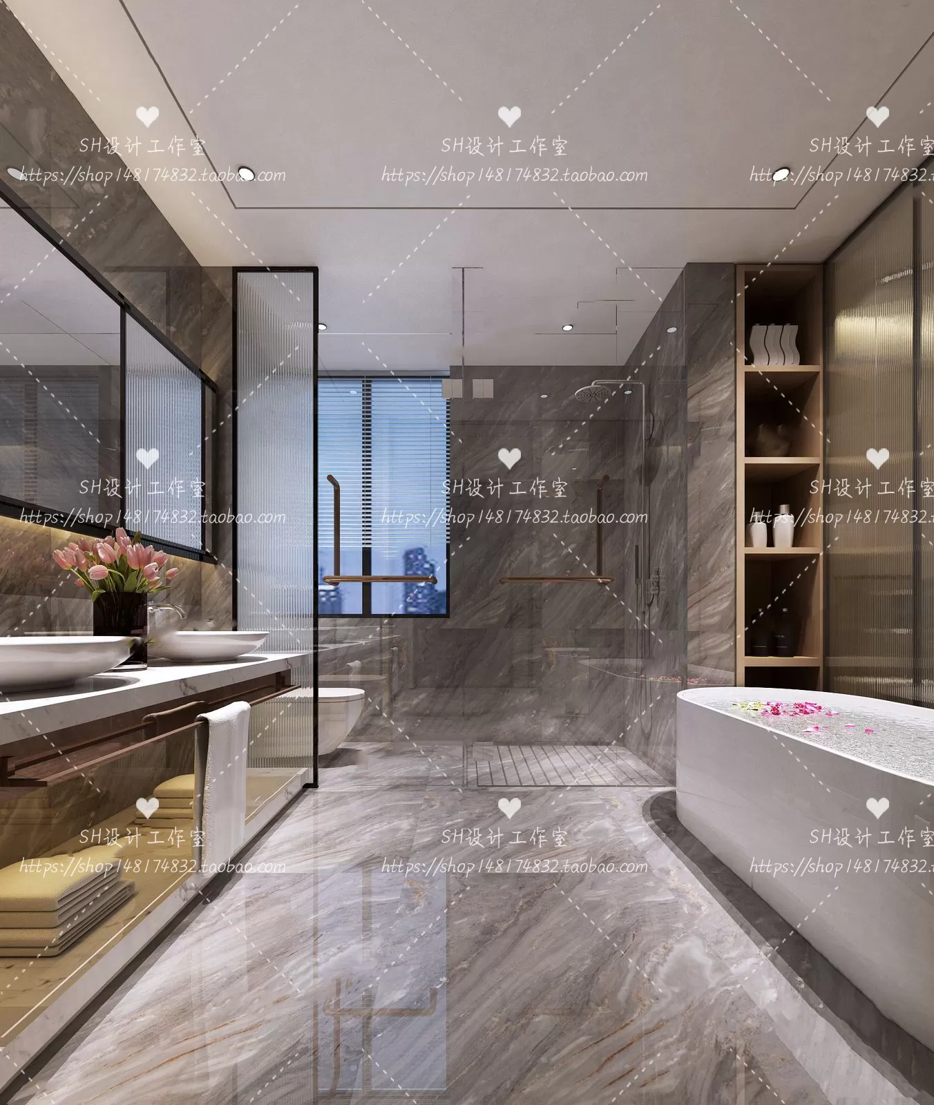 BATHROOM 3D SCENES – VRAY RENDER – 49 BATHROOM 3D SCENES – VRAY RENDER – 49