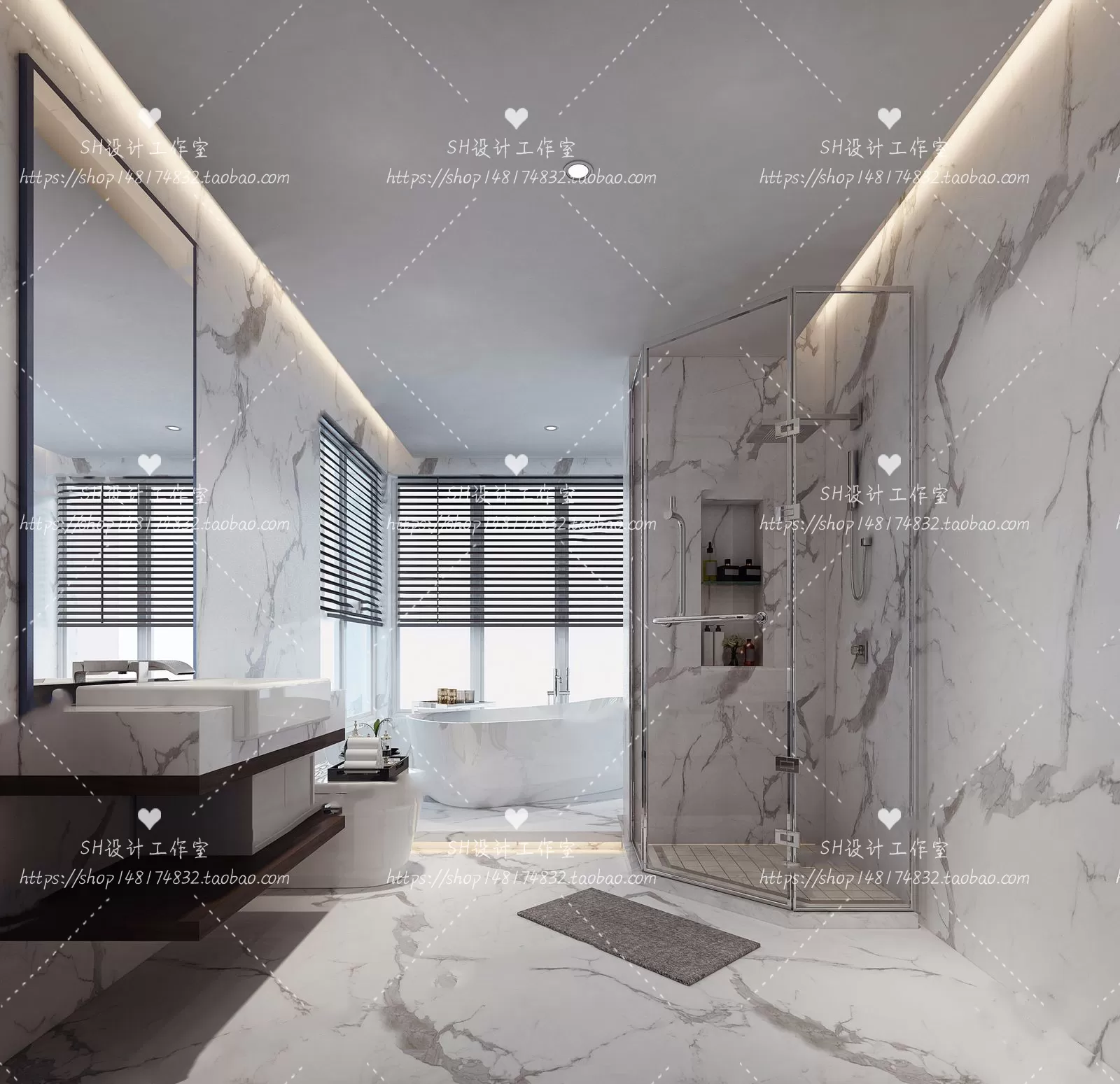 BATHROOM 3D SCENES – VRAY RENDER – 50 BATHROOM 3D SCENES – VRAY RENDER – 50