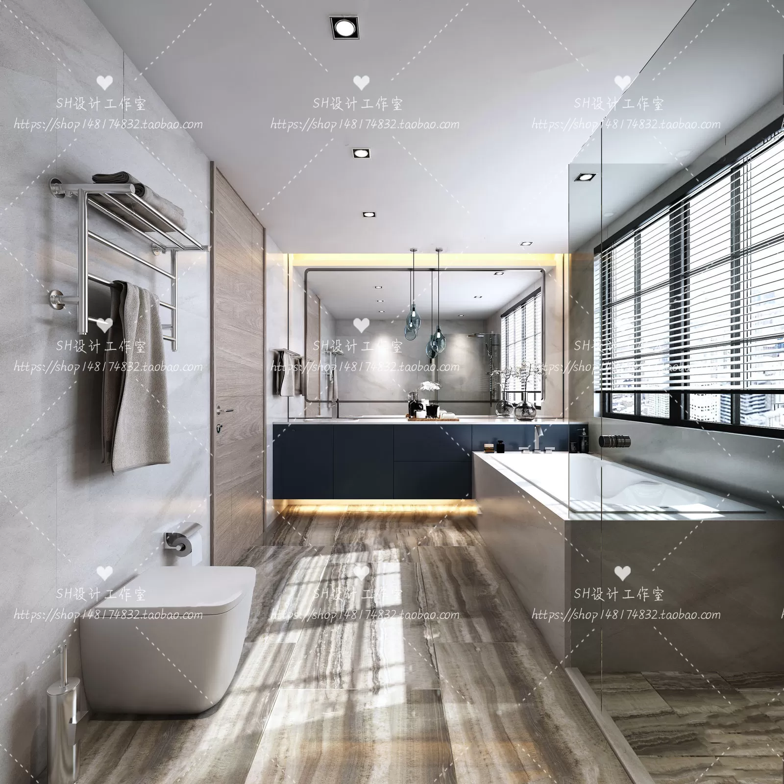 BATHROOM 3D SCENES – VRAY RENDER – 52 BATHROOM 3D SCENES – VRAY RENDER – 52