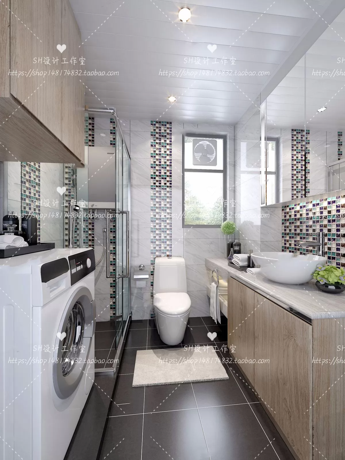 BATHROOM 3D SCENES – VRAY RENDER – 53 BATHROOM 3D SCENES – VRAY RENDER – 53