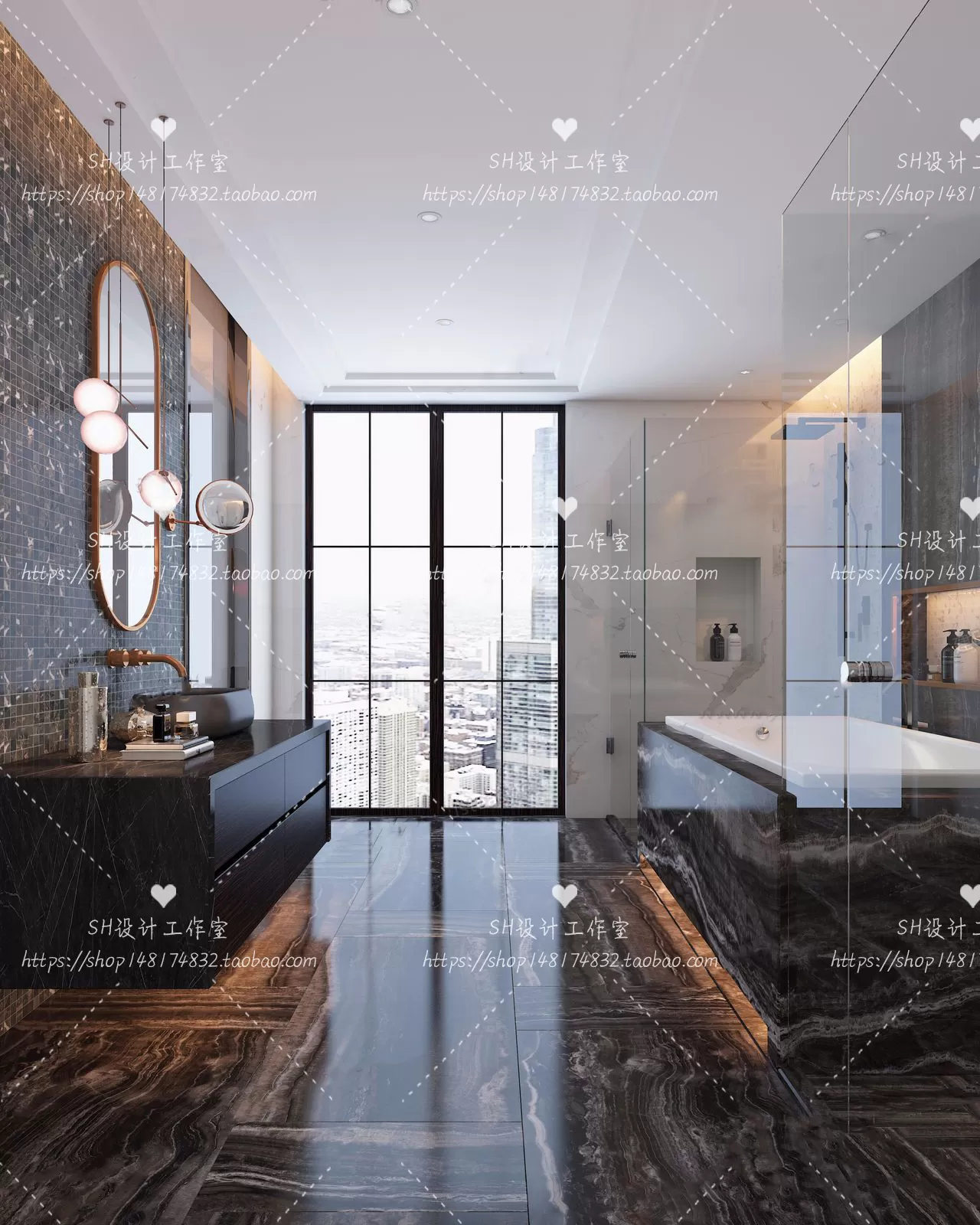 BATHROOM 3D SCENES – VRAY RENDER – 58 BATHROOM 3D SCENES – VRAY RENDER – 58