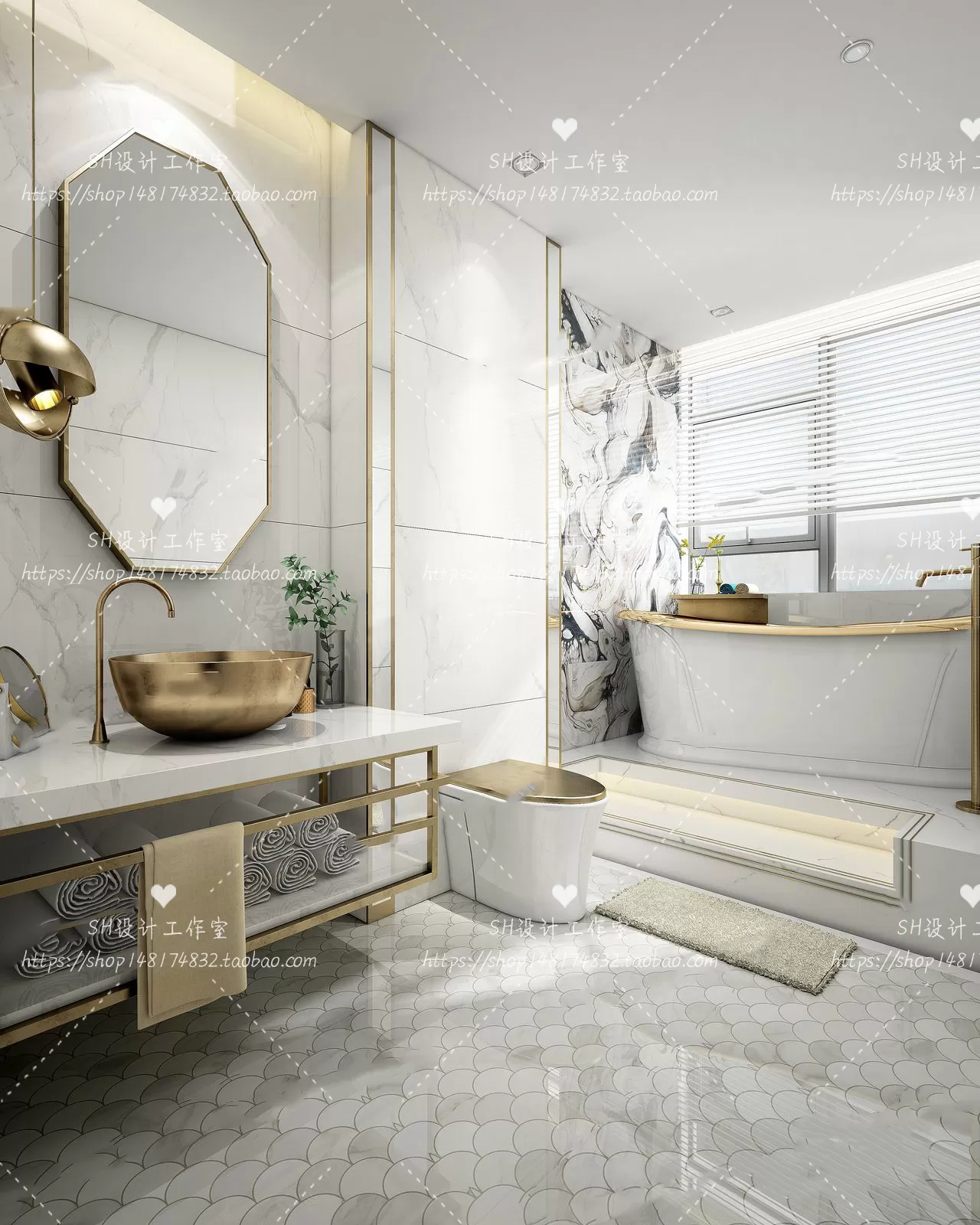 BATHROOM 3D SCENES – VRAY RENDER – 59 BATHROOM 3D SCENES – VRAY RENDER – 59