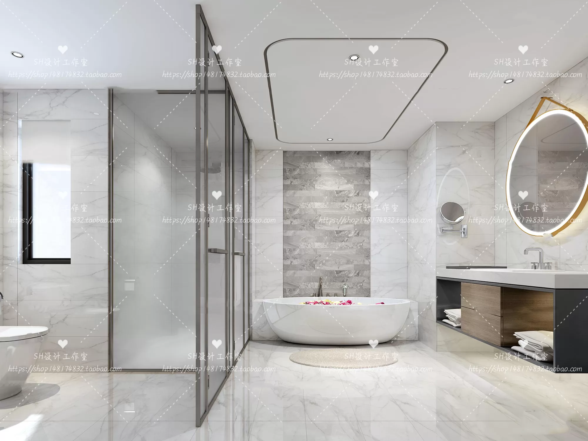 BATHROOM 3D SCENES – VRAY RENDER – 61 BATHROOM 3D SCENES – VRAY RENDER – 61