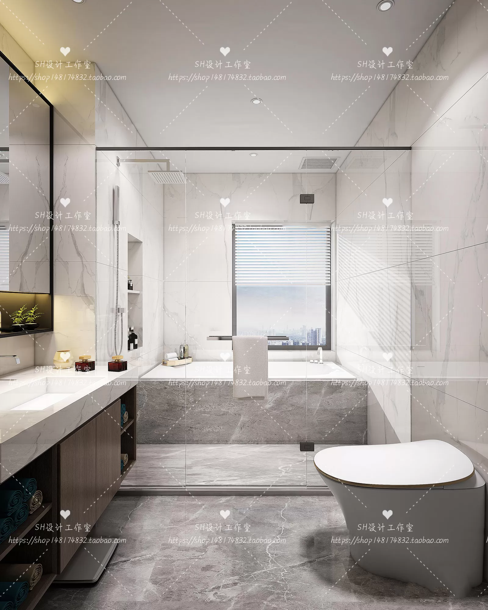 BATHROOM 3D SCENES – VRAY RENDER – 62 BATHROOM 3D SCENES – VRAY RENDER – 62