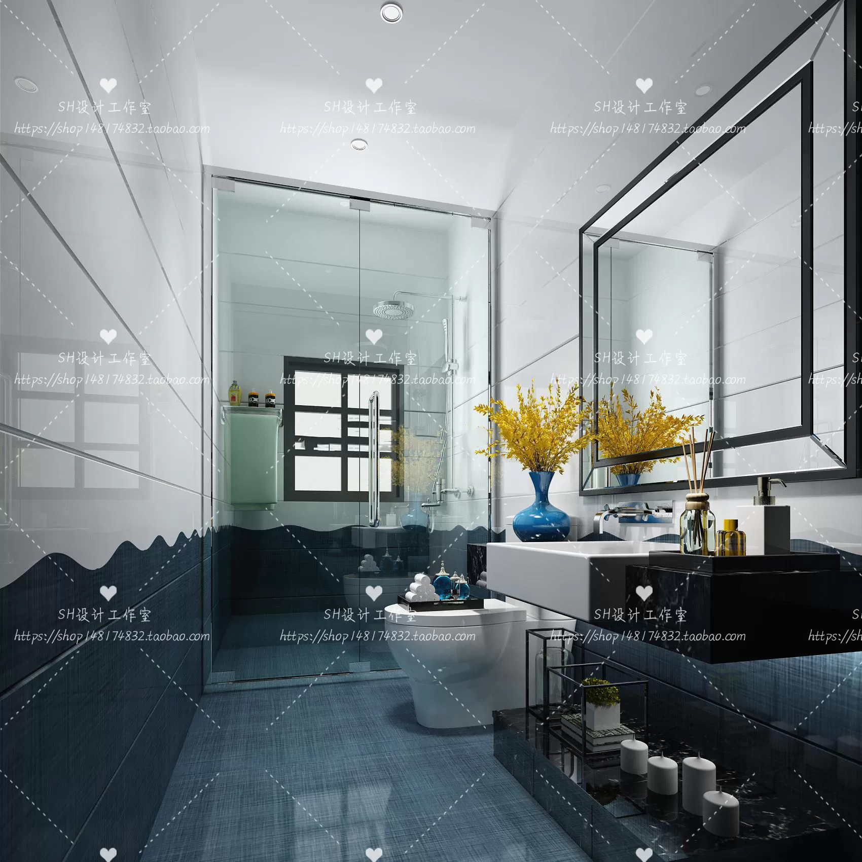 BATHROOM 3D SCENES – VRAY RENDER – 63 BATHROOM 3D SCENES – VRAY RENDER – 63