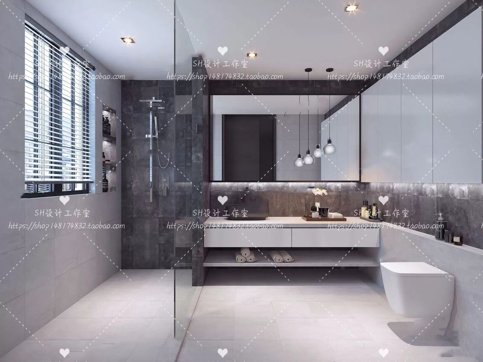 BATHROOM 3D SCENES – VRAY RENDER – 64 BATHROOM 3D SCENES – VRAY RENDER – 64