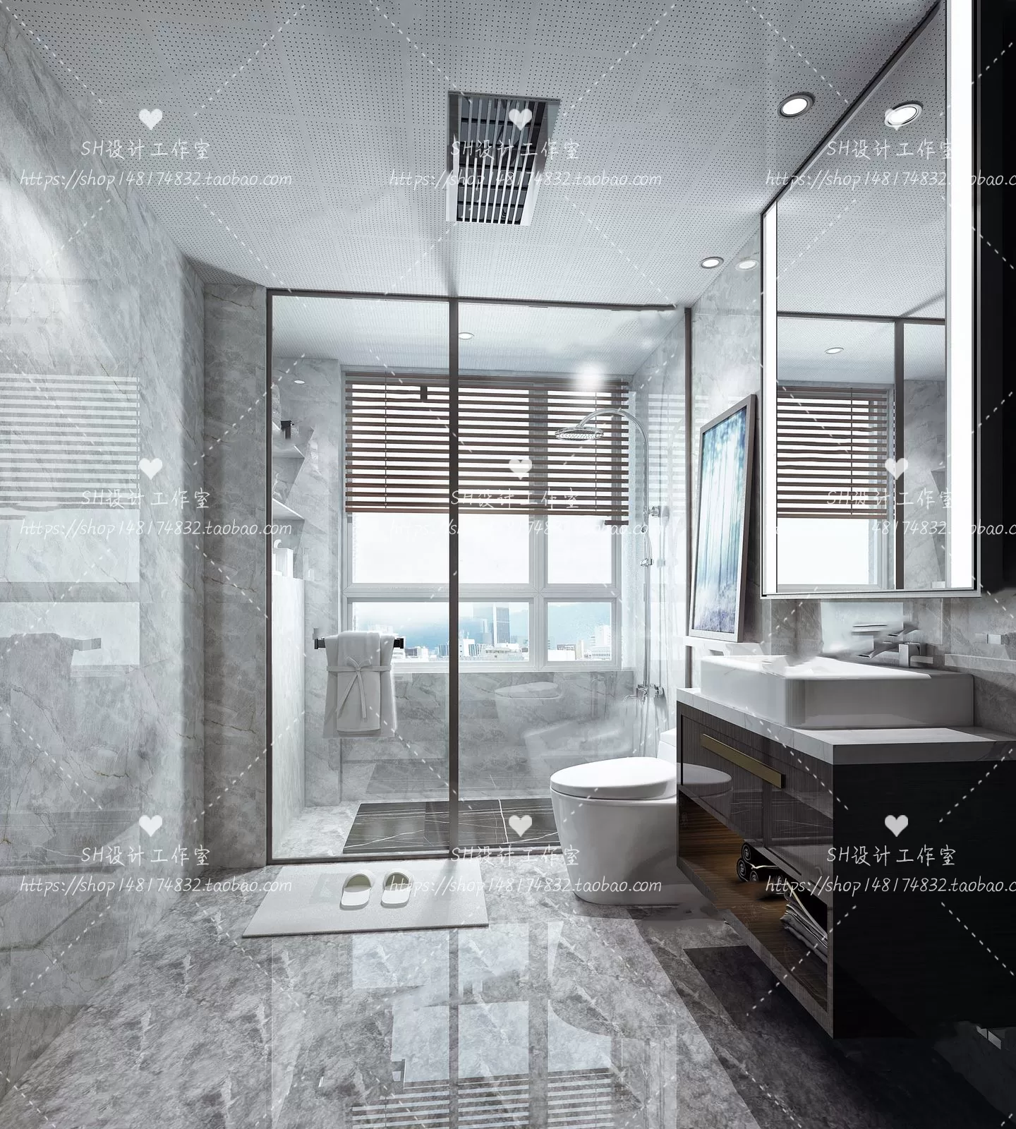 BATHROOM 3D SCENES – VRAY RENDER – 65 BATHROOM 3D SCENES – VRAY RENDER – 65