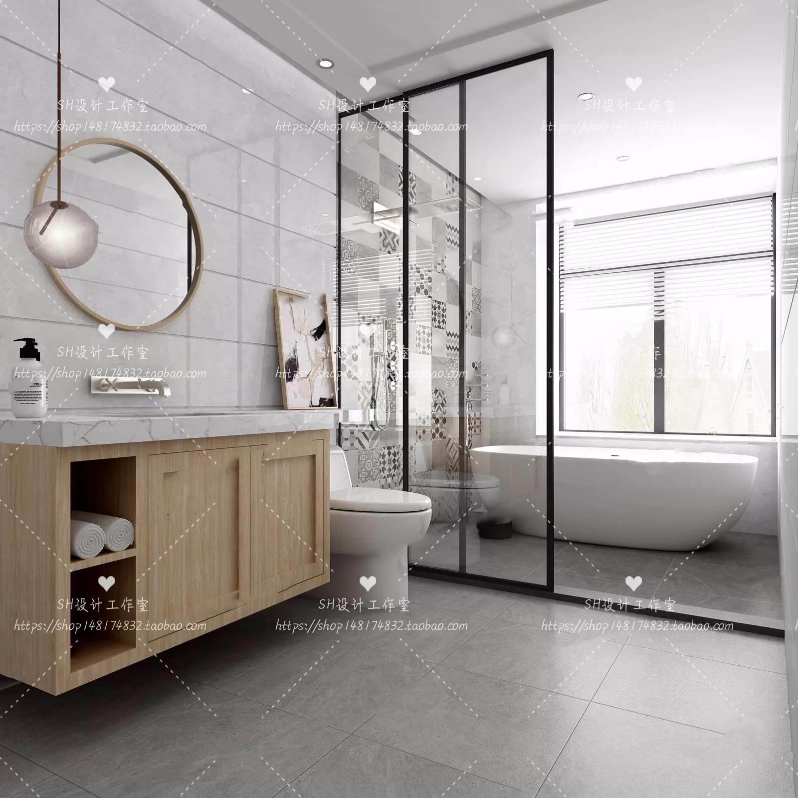 BATHROOM 3D SCENES – VRAY RENDER – 66 BATHROOM 3D SCENES – VRAY RENDER – 66
