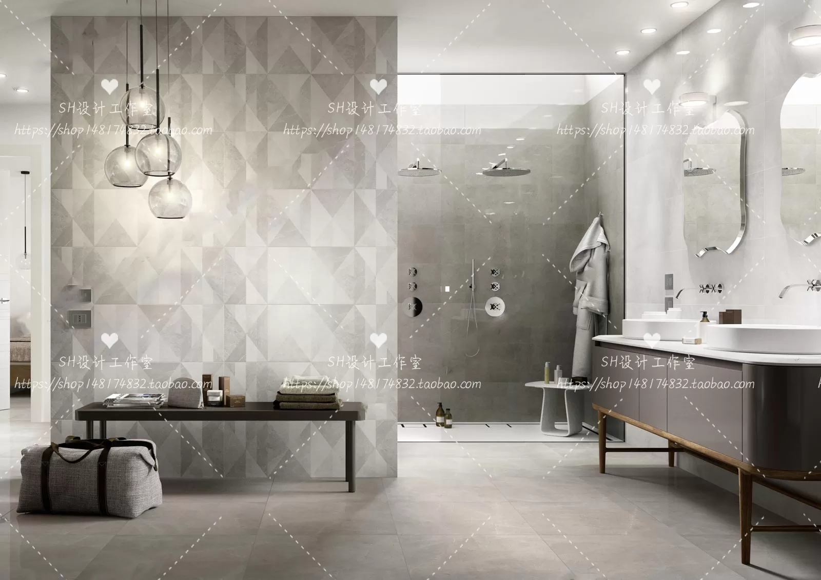 BATHROOM 3D SCENES – VRAY RENDER – 69 BATHROOM 3D SCENES – VRAY RENDER – 69