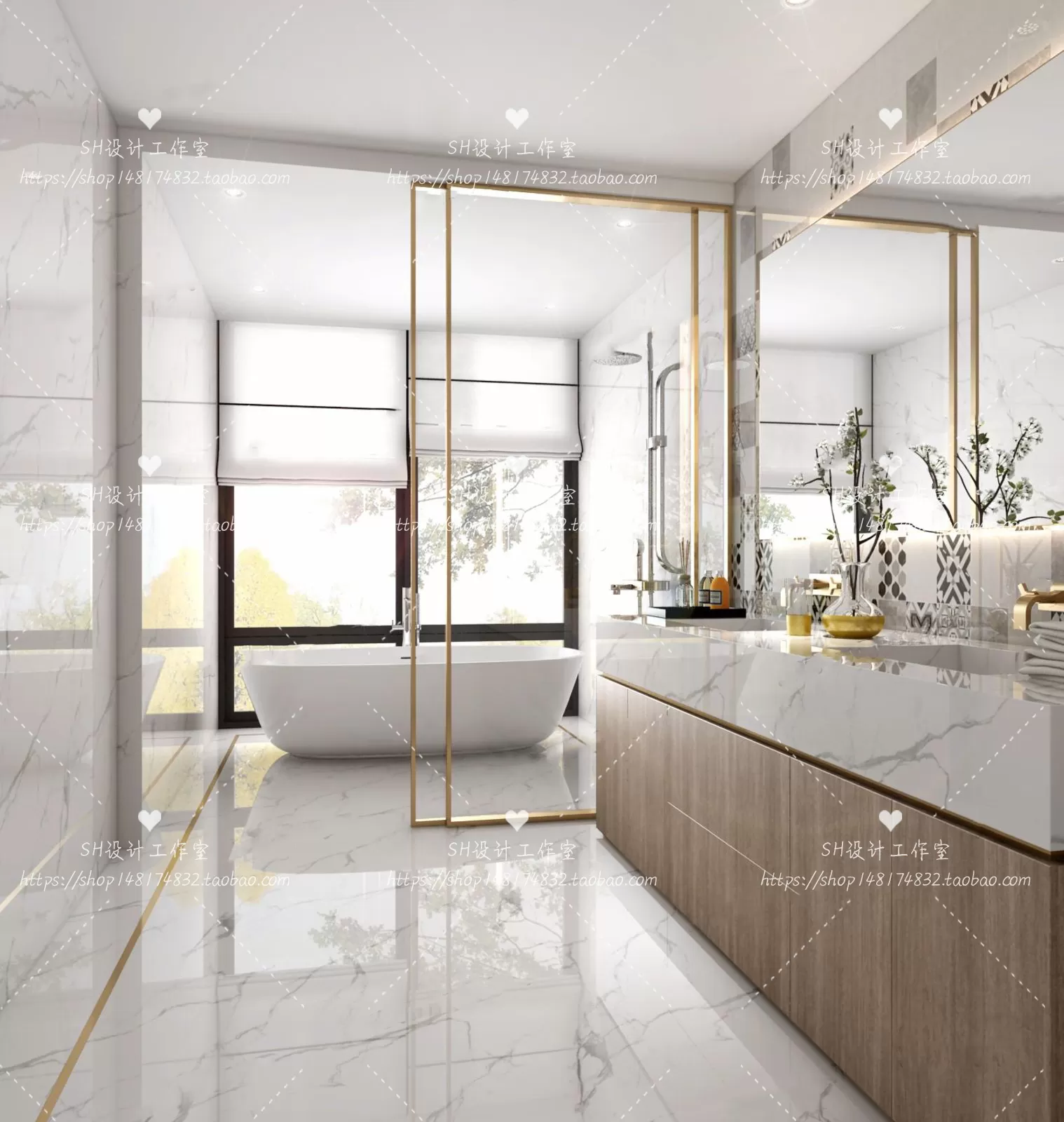 BATHROOM 3D SCENES – VRAY RENDER – 70 BATHROOM 3D SCENES – VRAY RENDER – 70