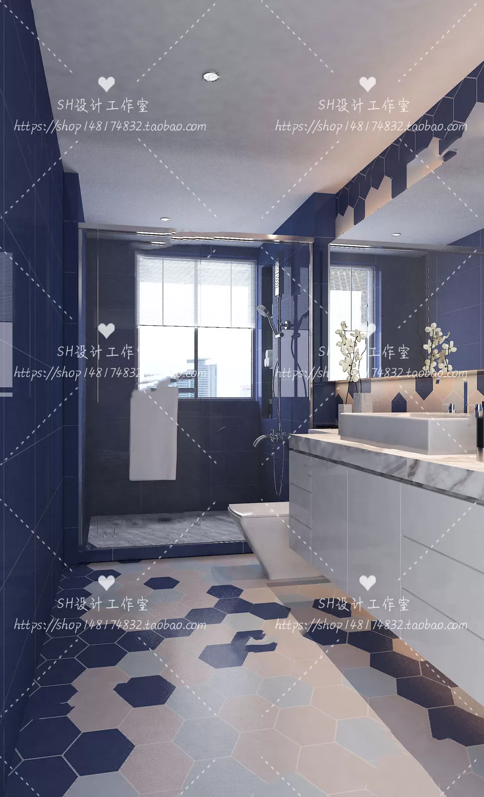 BATHROOM 3D SCENES – VRAY RENDER – 72 BATHROOM 3D SCENES – VRAY RENDER – 72