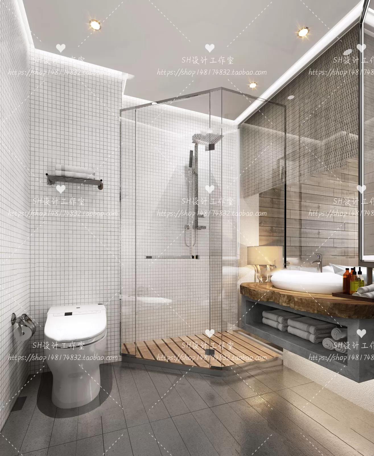 BATHROOM 3D SCENES – VRAY RENDER – 73 BATHROOM 3D SCENES – VRAY RENDER – 73