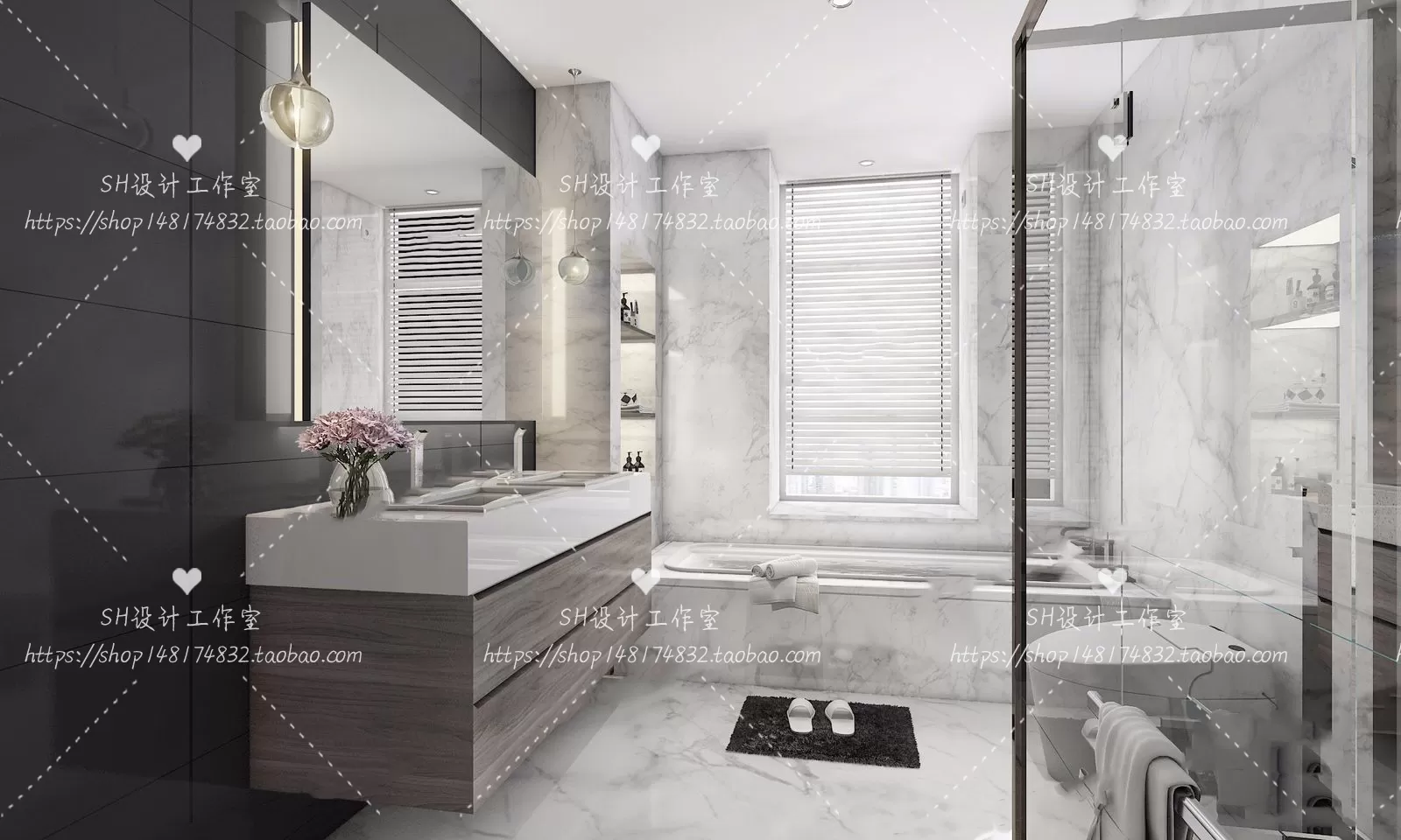 BATHROOM 3D SCENES – VRAY RENDER – 74 BATHROOM 3D SCENES – VRAY RENDER – 74