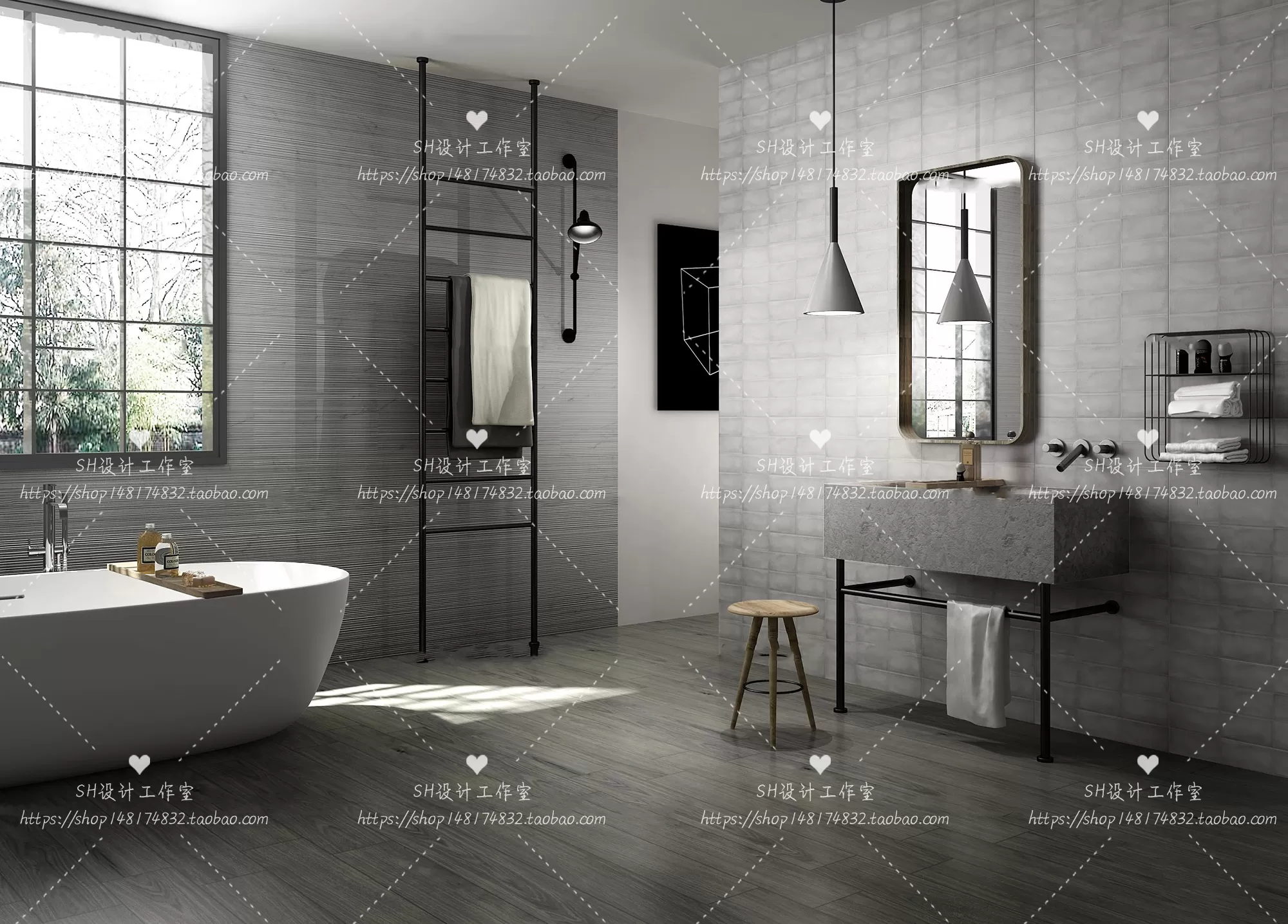 BATHROOM 3D SCENES – VRAY RENDER – 75 BATHROOM 3D SCENES – VRAY RENDER – 75