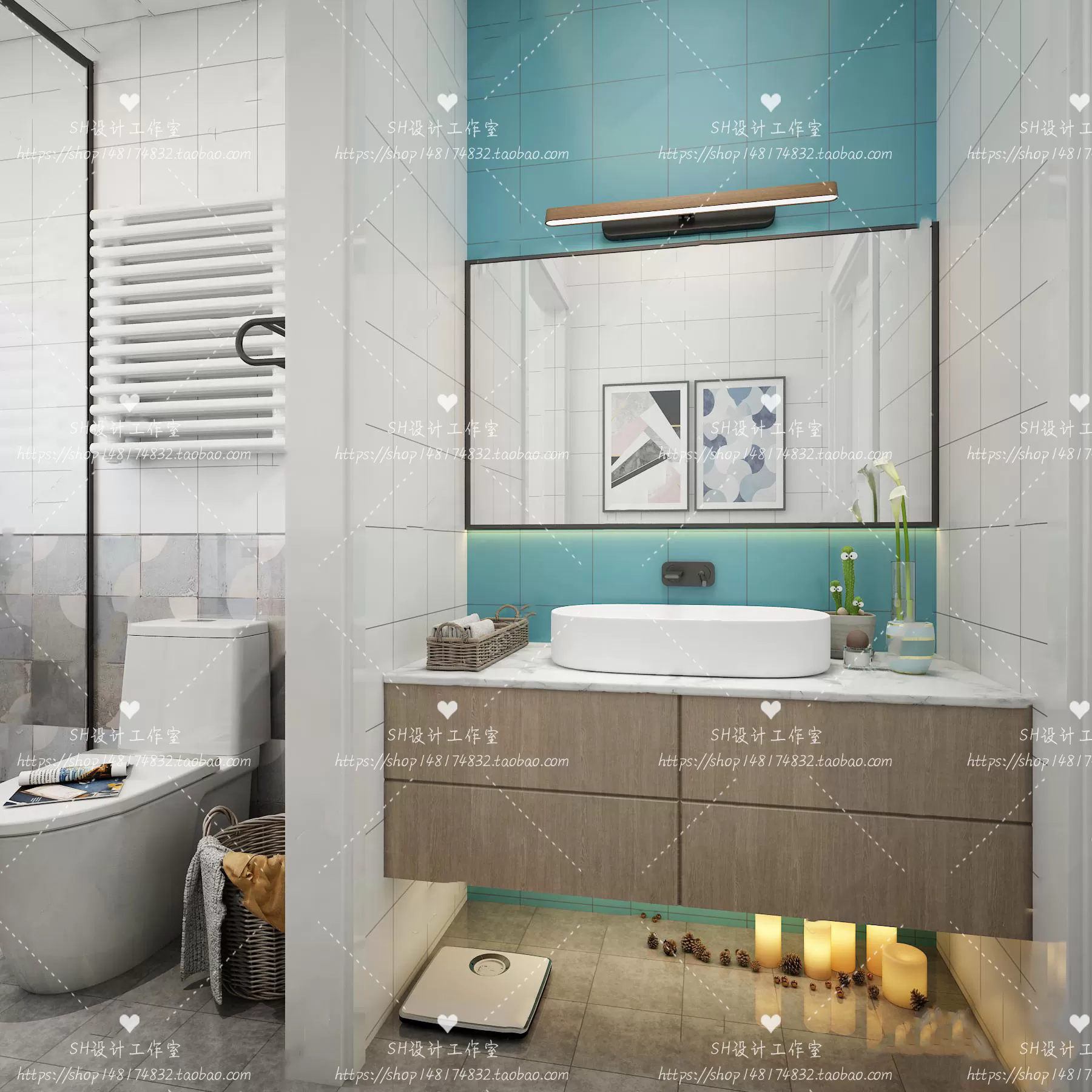 BATHROOM 3D SCENES – VRAY RENDER – 76 BATHROOM 3D SCENES – VRAY RENDER – 76