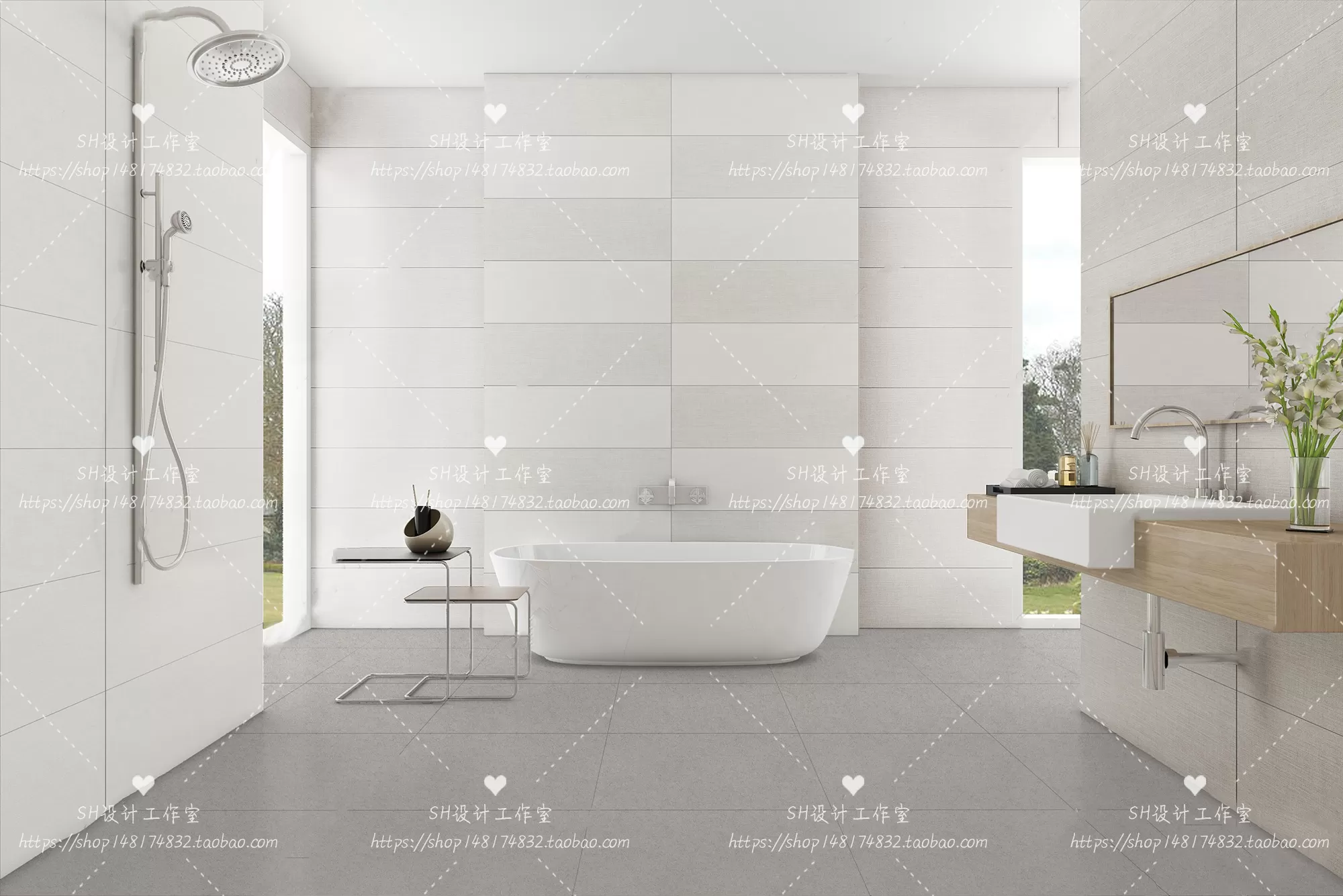 BATHROOM 3D SCENES – VRAY RENDER – 79 BATHROOM 3D SCENES – VRAY RENDER – 79