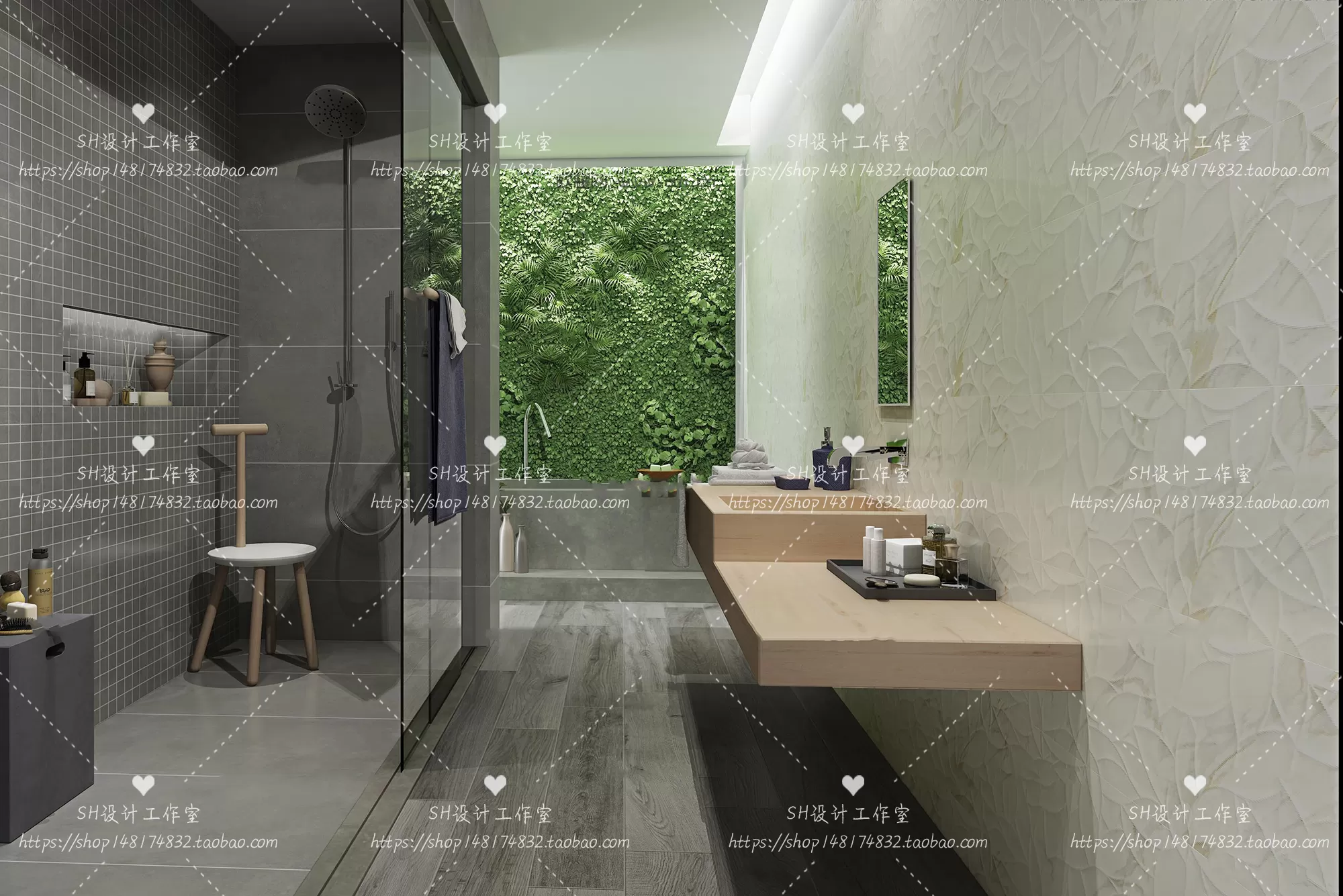 BATHROOM 3D SCENES – VRAY RENDER – 84 BATHROOM 3D SCENES – VRAY RENDER – 84