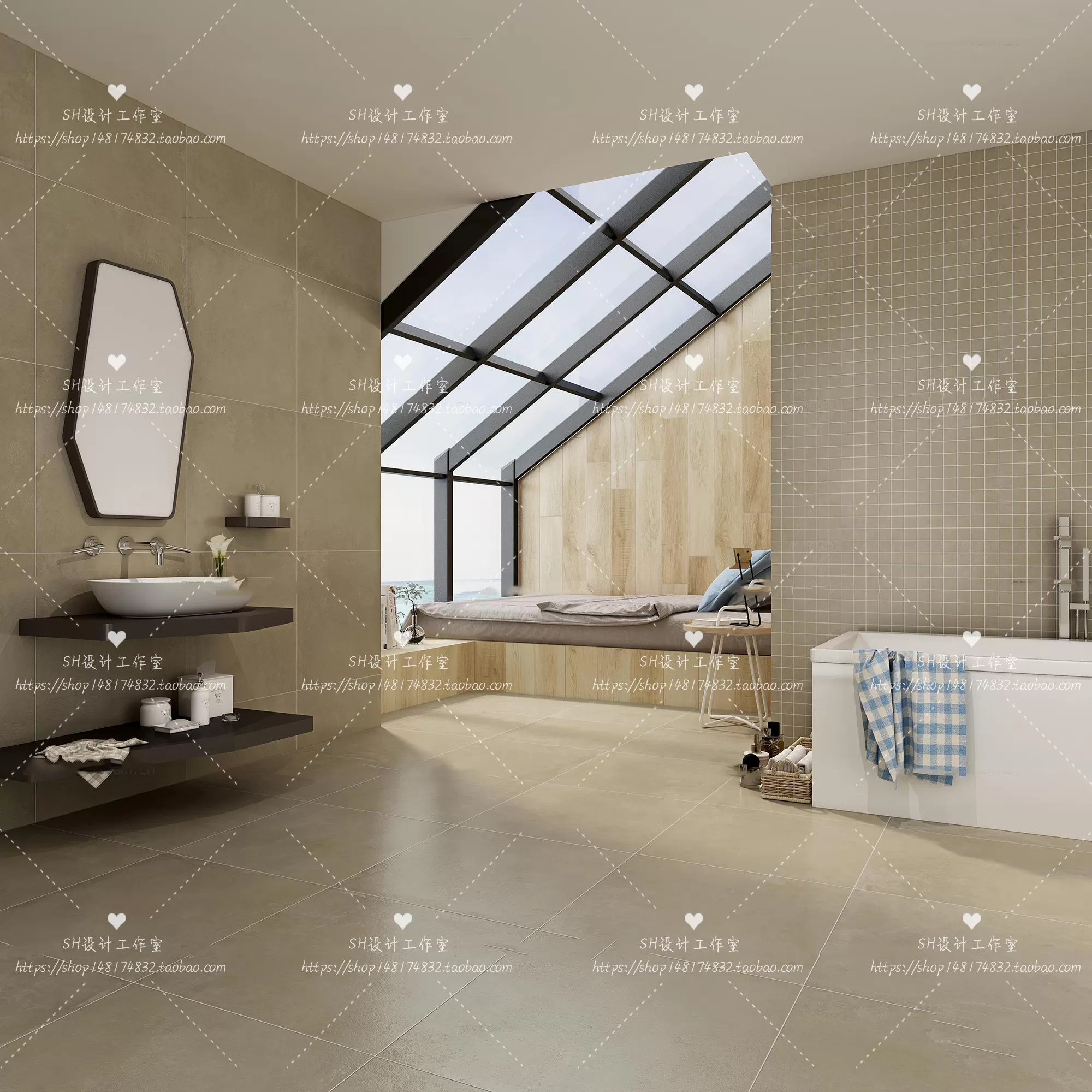 BATHROOM 3D SCENES – VRAY RENDER – 87 BATHROOM 3D SCENES – VRAY RENDER – 87