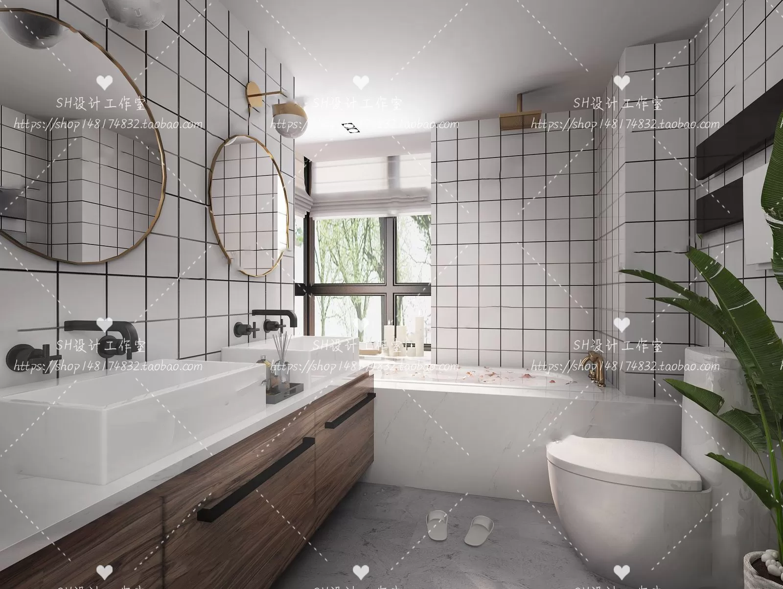 BATHROOM 3D SCENES – VRAY RENDER – 89 BATHROOM 3D SCENES – VRAY RENDER – 89