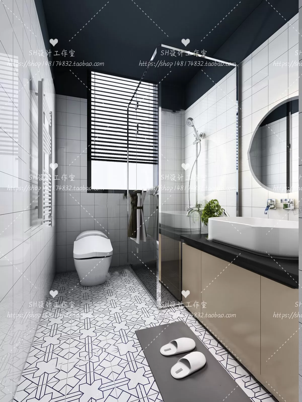 BATHROOM 3D SCENES – VRAY RENDER – 93 BATHROOM 3D SCENES – VRAY RENDER – 93