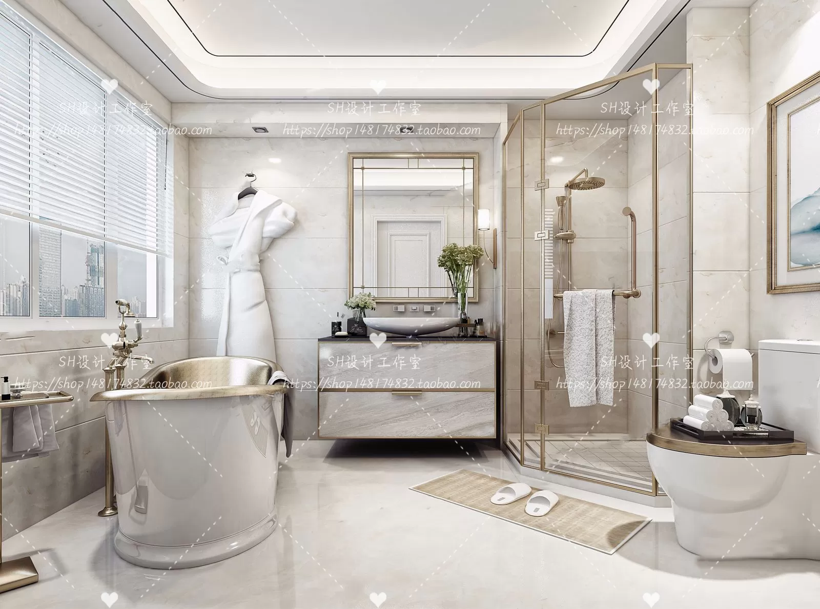 BATHROOM 3D SCENES – VRAY RENDER – 94 BATHROOM 3D SCENES – VRAY RENDER – 94