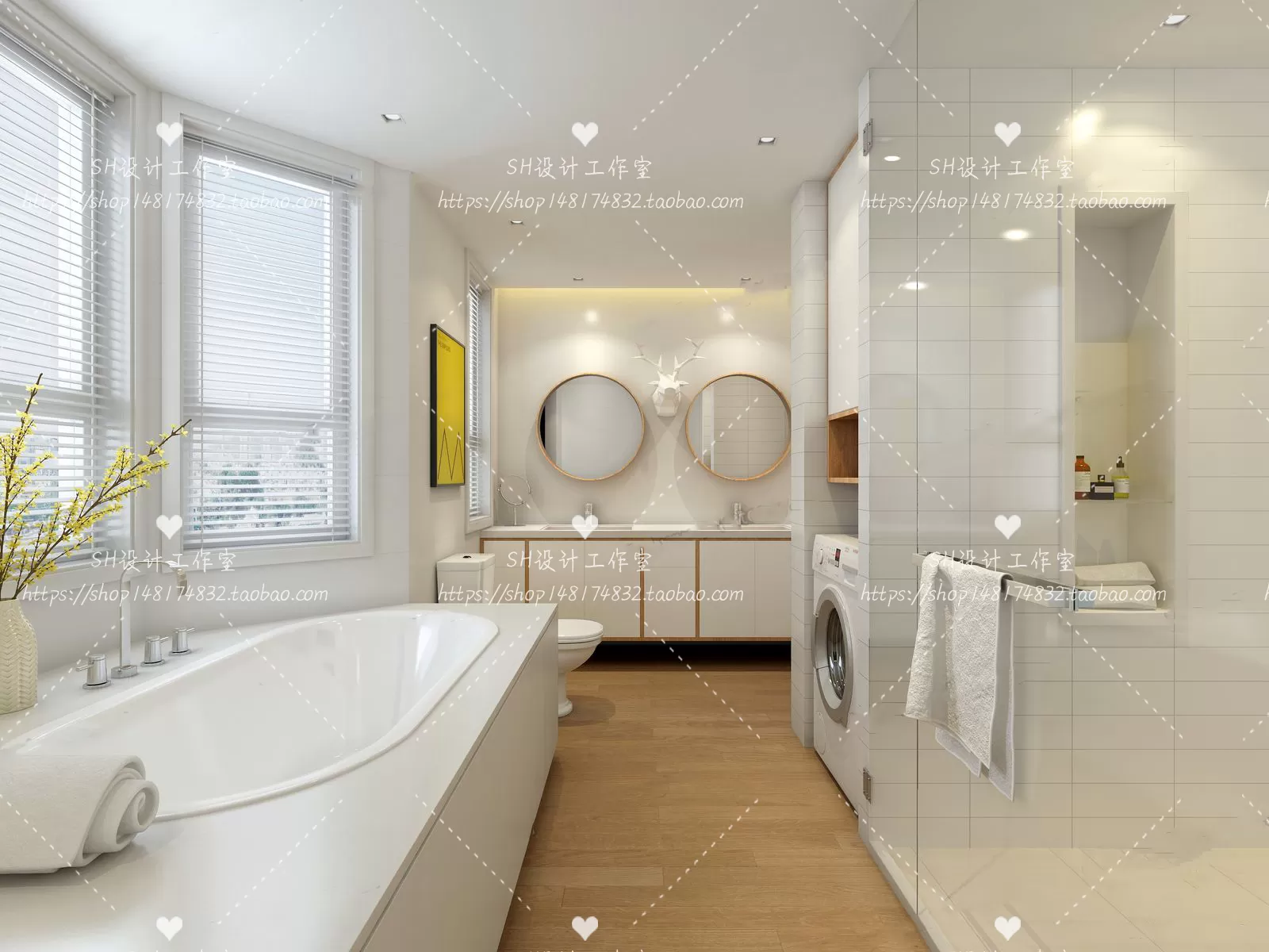 BATHROOM 3D SCENES – VRAY RENDER – 95 BATHROOM 3D SCENES – VRAY RENDER – 95