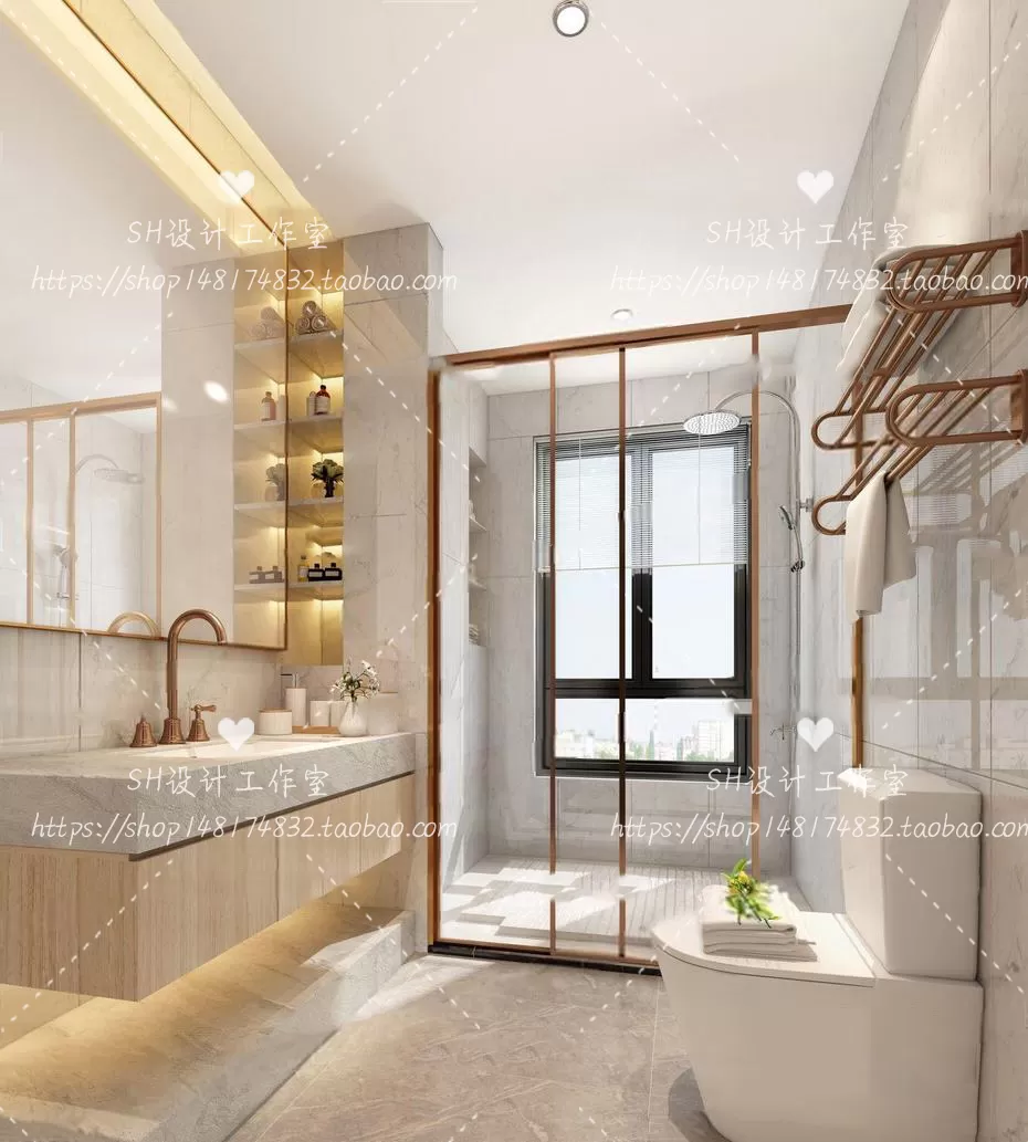 BATHROOM 3D SCENES – VRAY RENDER – 99 BATHROOM 3D SCENES – VRAY RENDER – 99