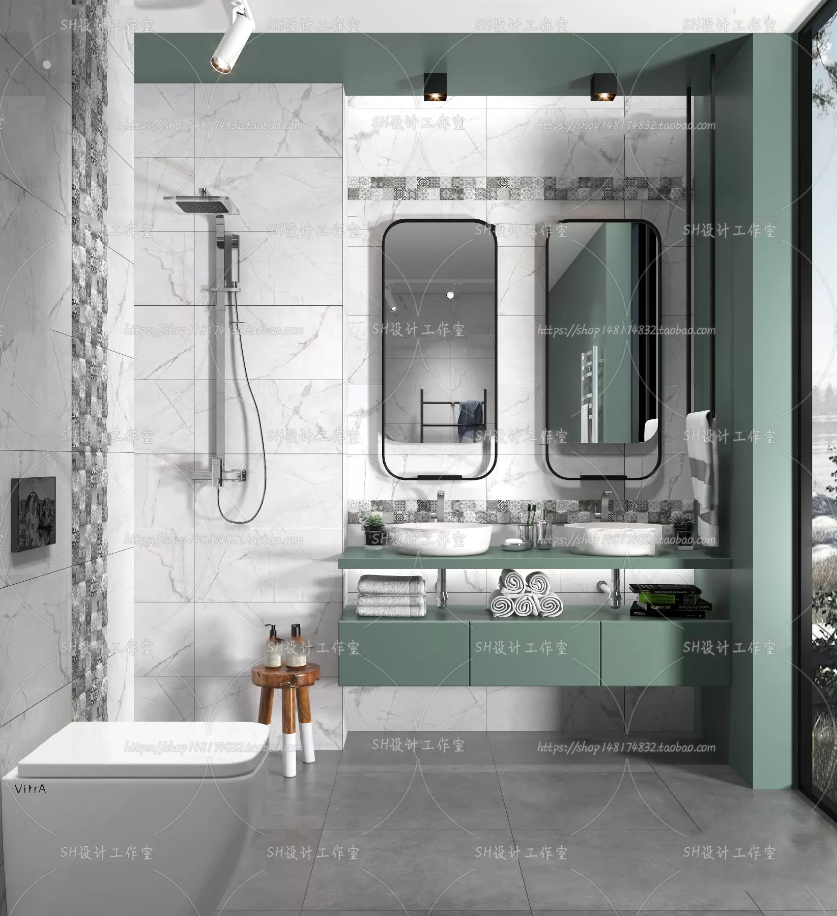BATHROOM 3D SCENES – VRAY RENDER – 109 BATHROOM 3D SCENES – VRAY RENDER – 109