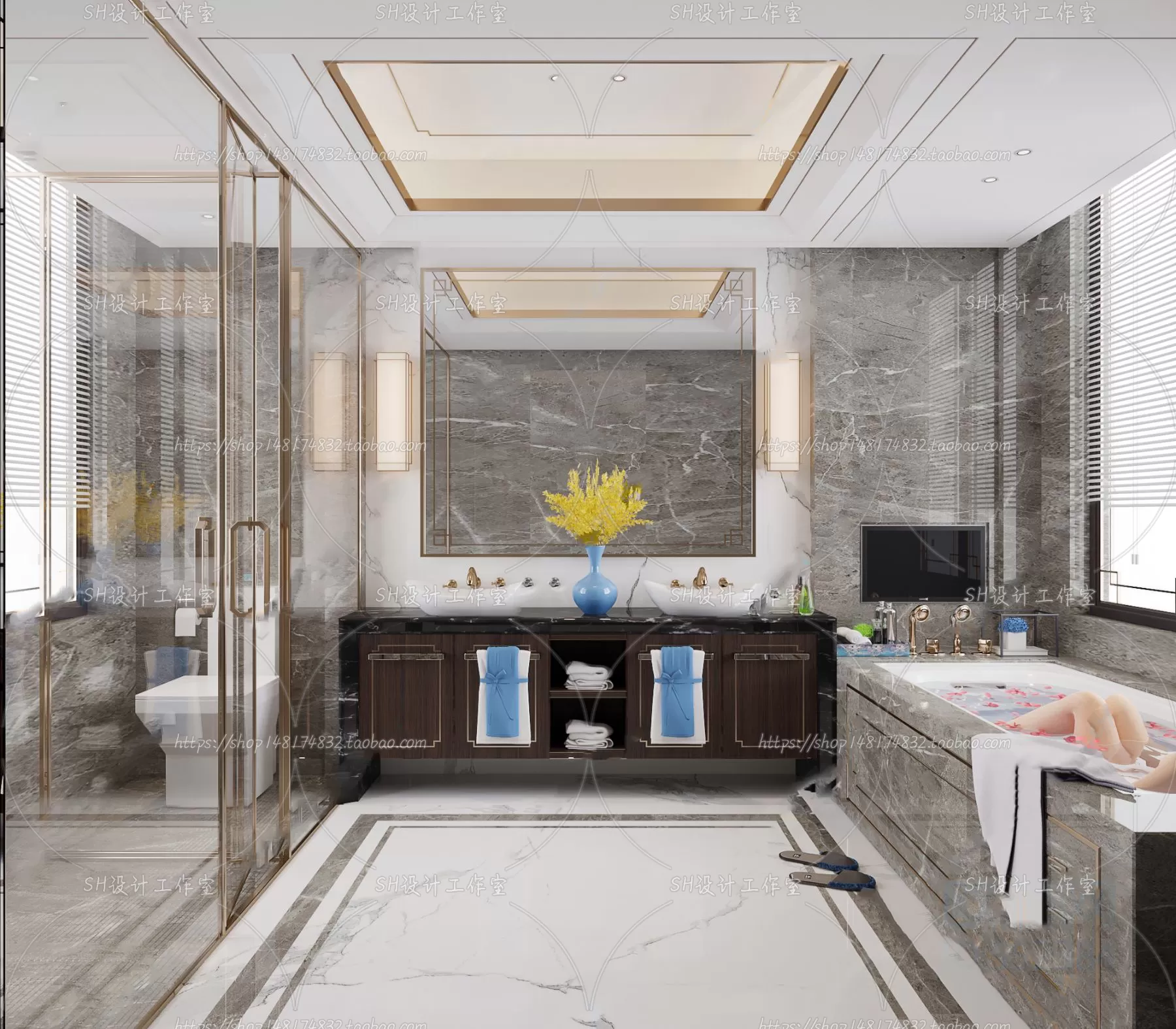 BATHROOM 3D SCENES – VRAY RENDER – 111 BATHROOM 3D SCENES – VRAY RENDER – 111