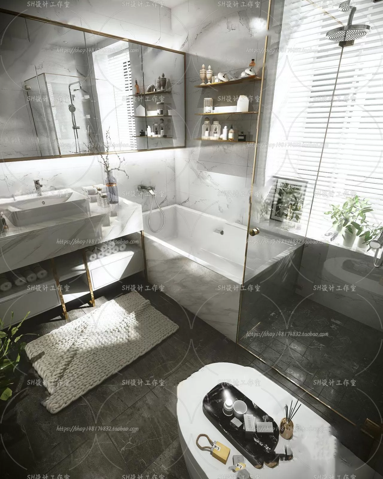 BATHROOM 3D SCENES – VRAY RENDER – 116 BATHROOM 3D SCENES – VRAY RENDER – 116