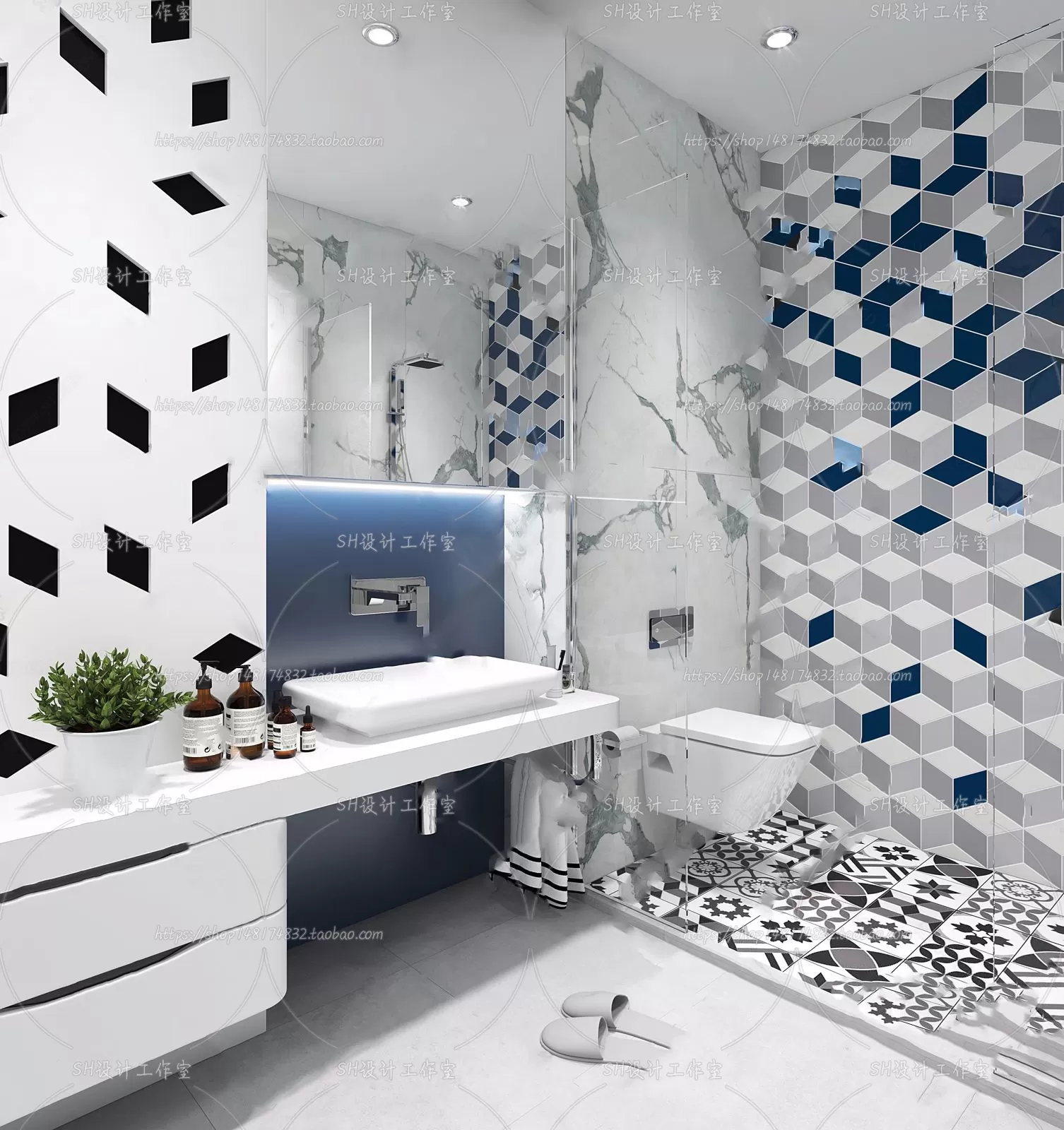 BATHROOM 3D SCENES – VRAY RENDER – 121 BATHROOM 3D SCENES – VRAY RENDER – 121