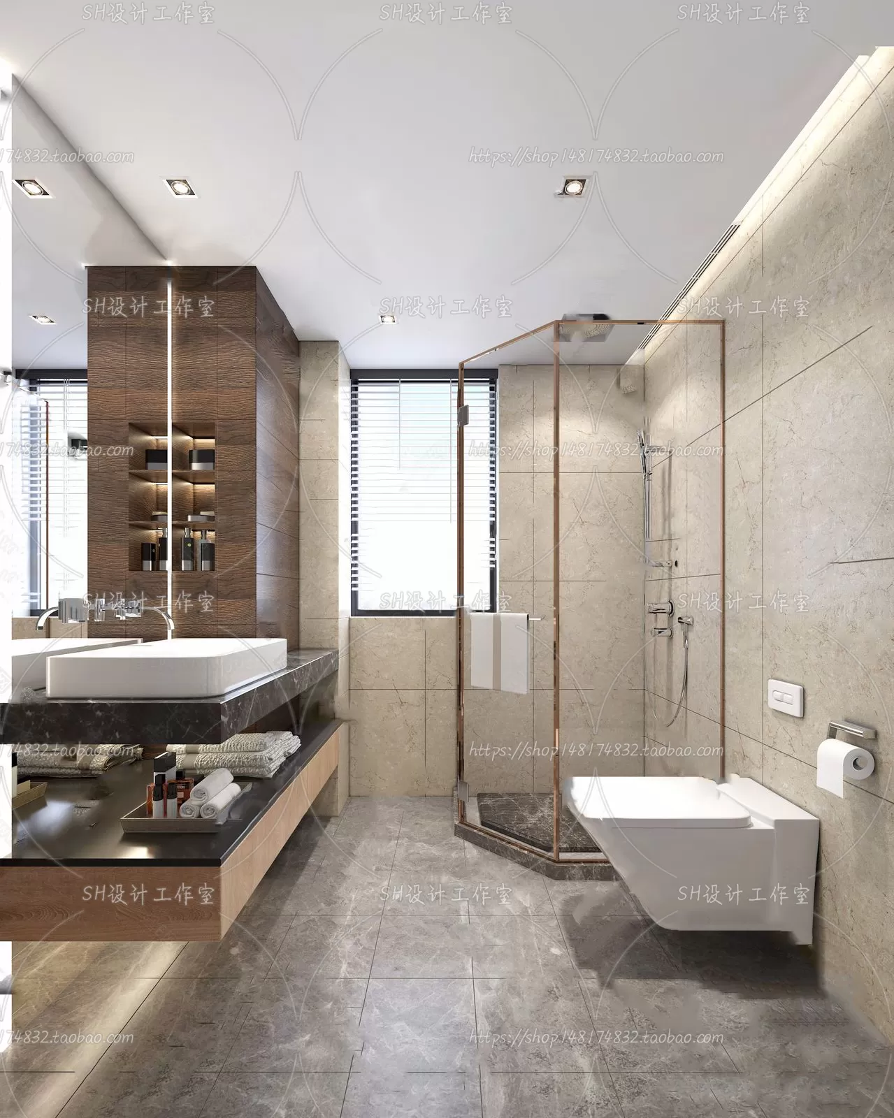 BATHROOM 3D SCENES – VRAY RENDER – 124 BATHROOM 3D SCENES – VRAY RENDER – 124
