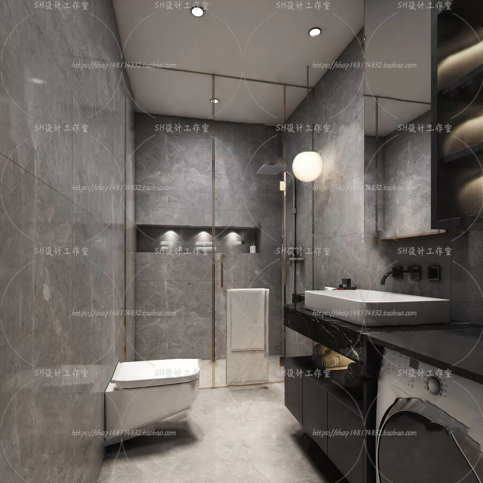 BATHROOM 3D SCENES – VRAY RENDER – 126 BATHROOM 3D SCENES – VRAY RENDER – 126