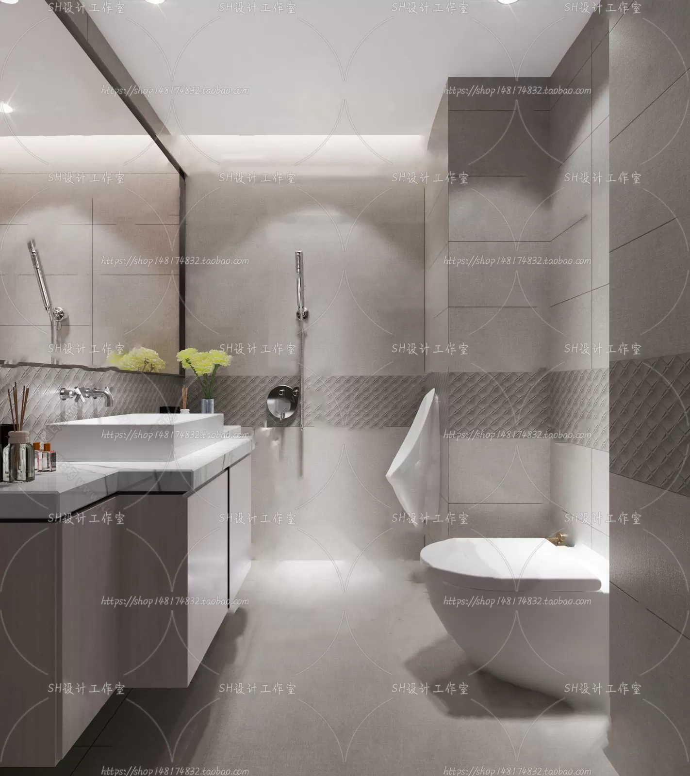 BATHROOM 3D SCENES – VRAY RENDER – 127 BATHROOM 3D SCENES – VRAY RENDER – 127