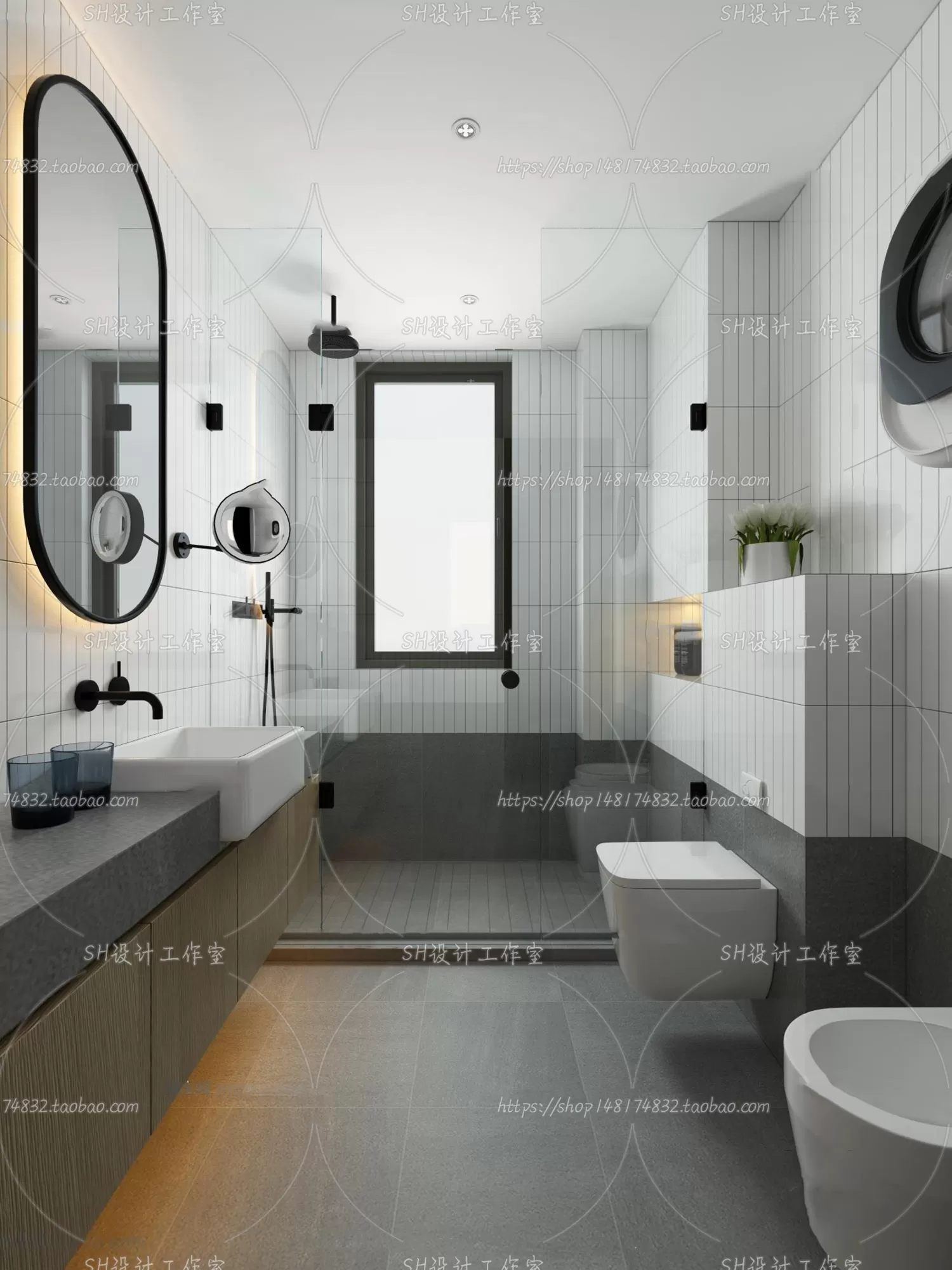 BATHROOM 3D SCENES – VRAY RENDER – 129 BATHROOM 3D SCENES – VRAY RENDER – 129