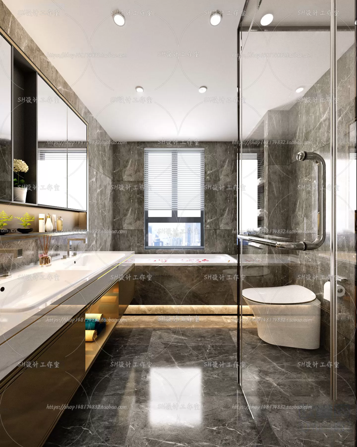 BATHROOM 3D SCENES – VRAY RENDER – 133 BATHROOM 3D SCENES – VRAY RENDER – 133