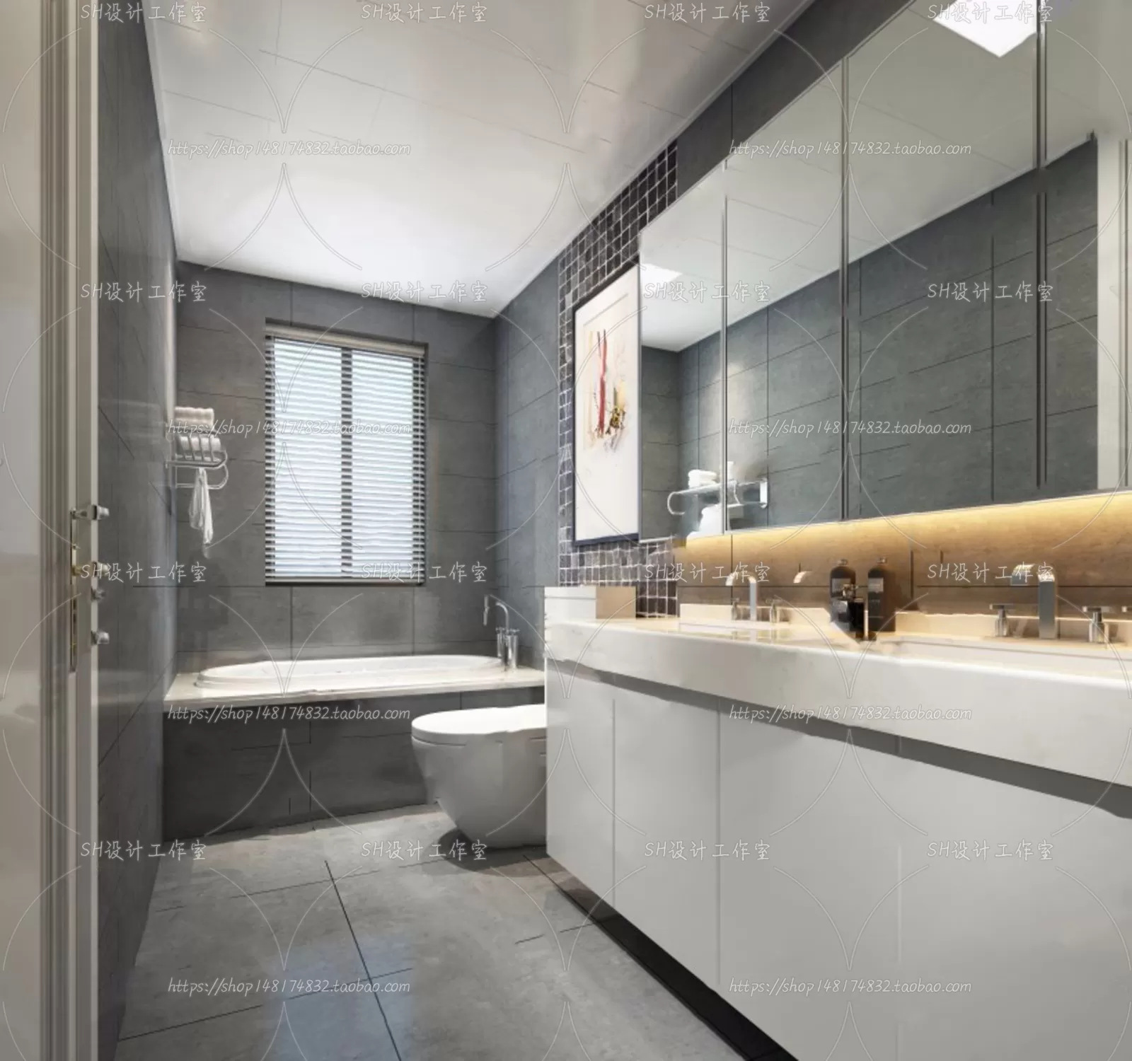BATHROOM 3D SCENES – VRAY RENDER – 135 BATHROOM 3D SCENES – VRAY RENDER – 135