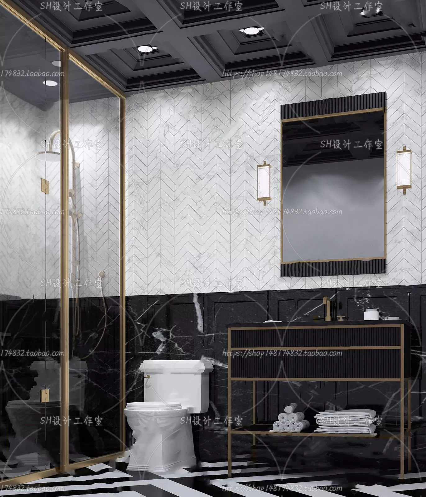 BATHROOM 3D SCENES – VRAY RENDER – 136 BATHROOM 3D SCENES – VRAY RENDER – 136