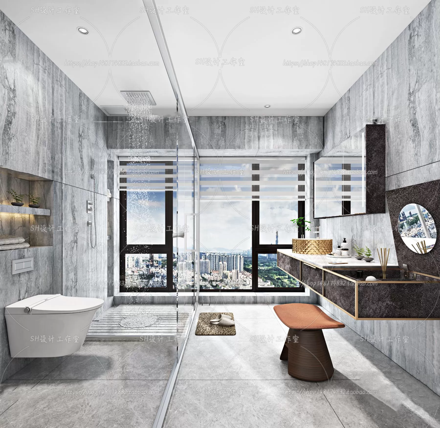 BATHROOM 3D SCENES – VRAY RENDER – 142 BATHROOM 3D SCENES – VRAY RENDER – 142